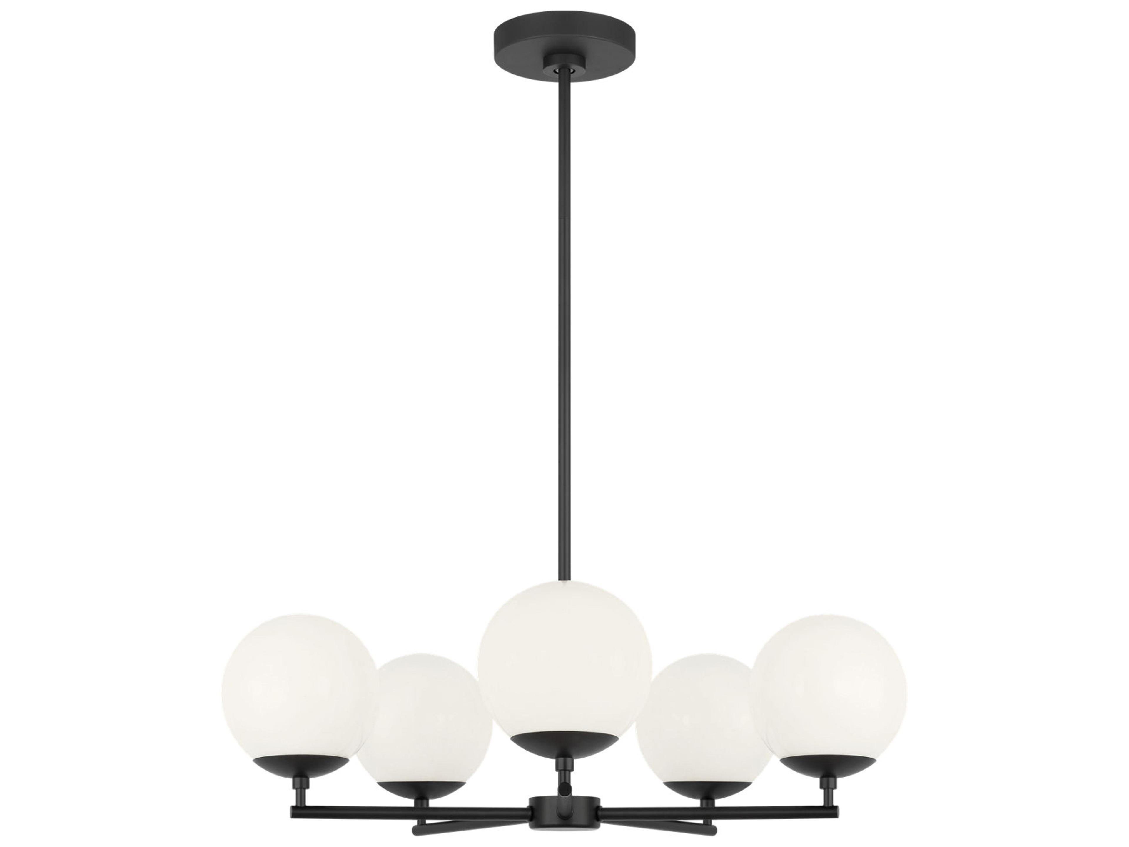 Generation Lighting Nube 5-Light Midnight Black Globe Chandelier
