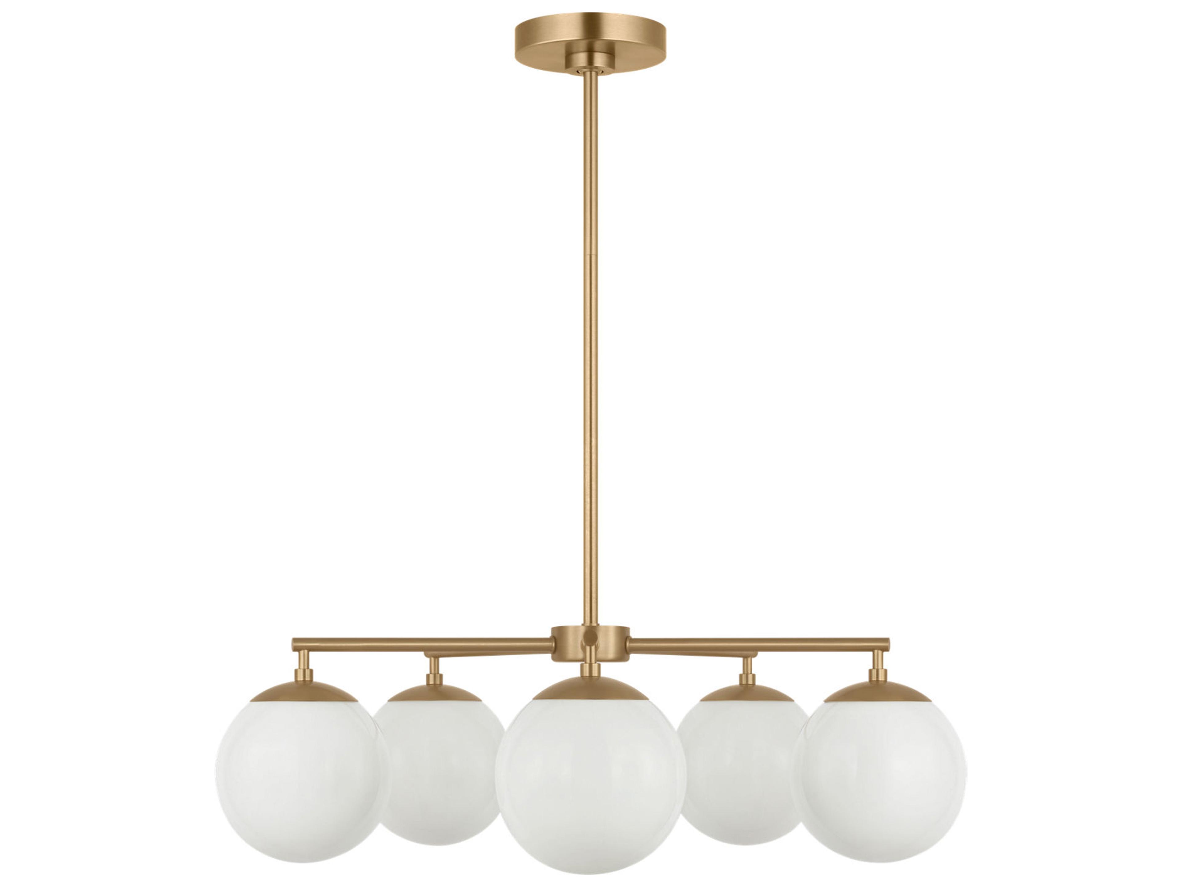 Generation Lighting Nube 5-Light Satin Brass Globe Chandelier