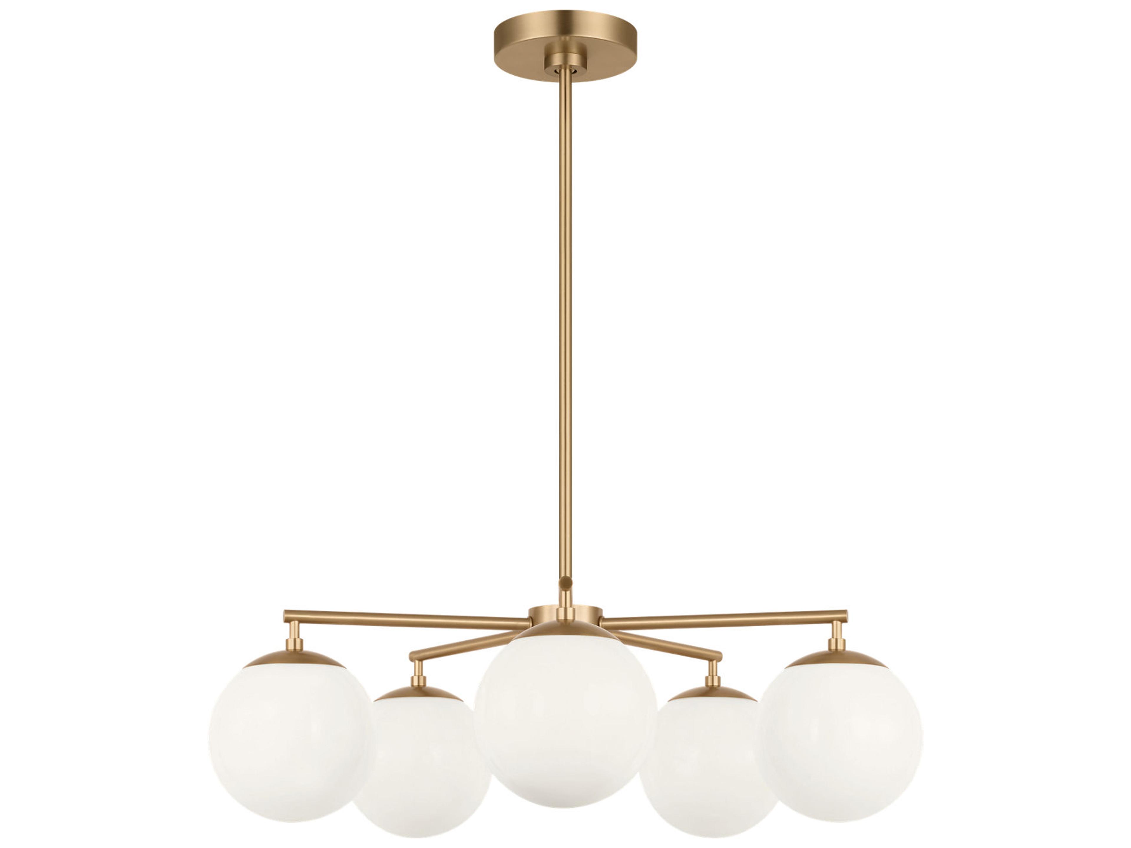 Generation Lighting Nube 5-Light Satin Brass Globe Chandelier
