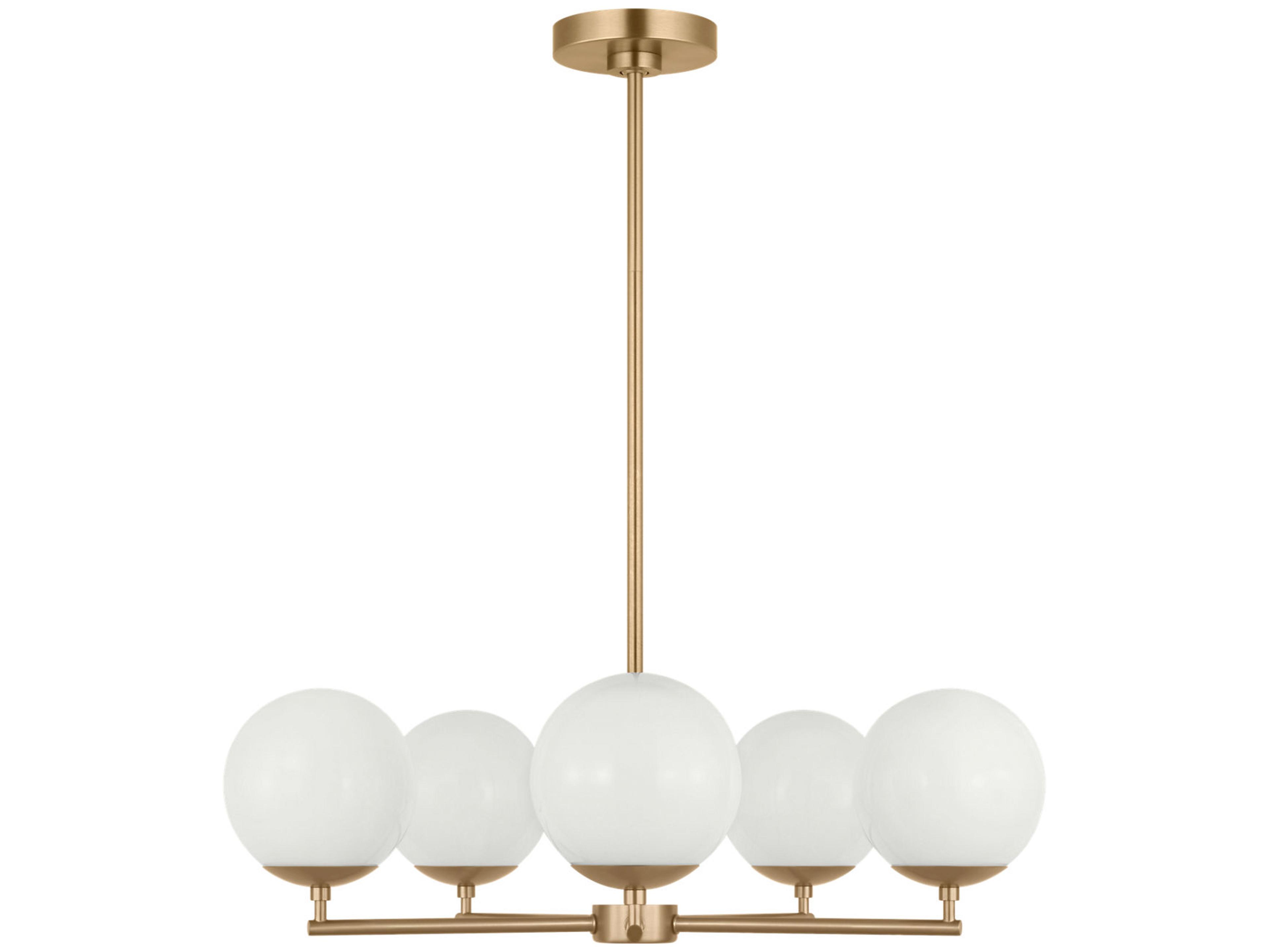 Generation Lighting Nube 5-Light Satin Brass Globe Chandelier