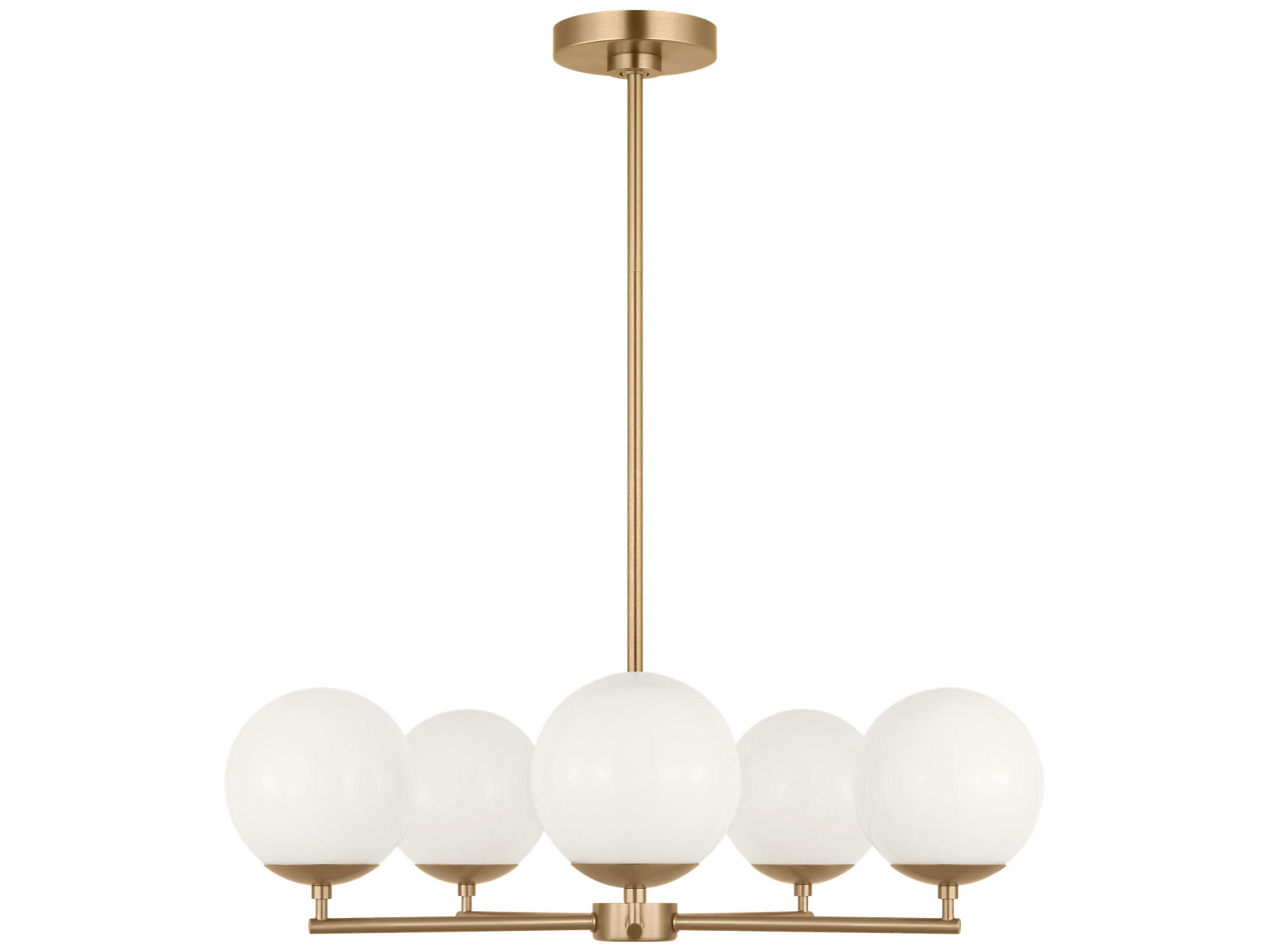 Generation Lighting Nube 5-Light Satin Brass Globe Chandelier