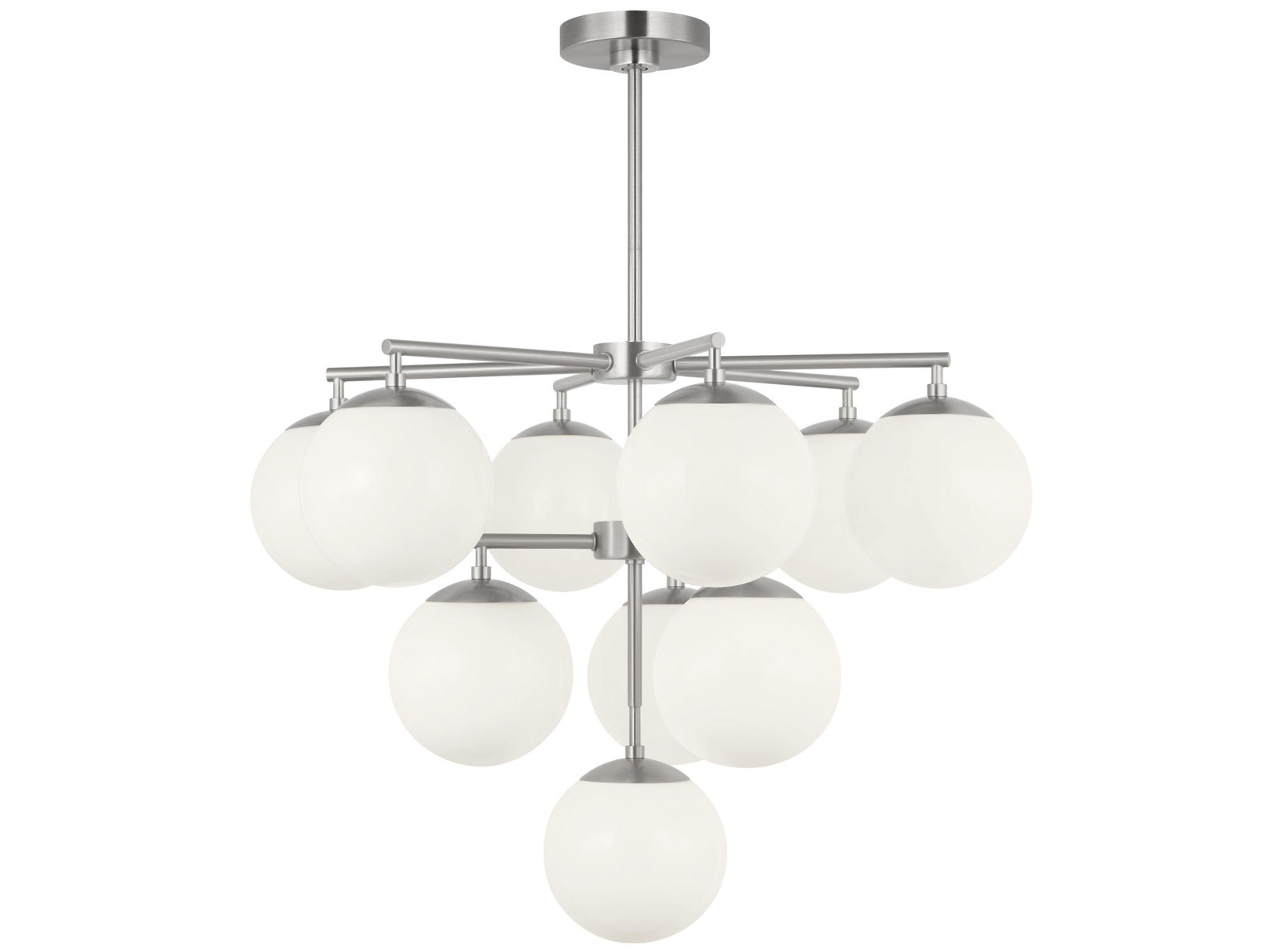 Generation Lighting Nube 10-Light Brushed Nickel Globe Chandelier