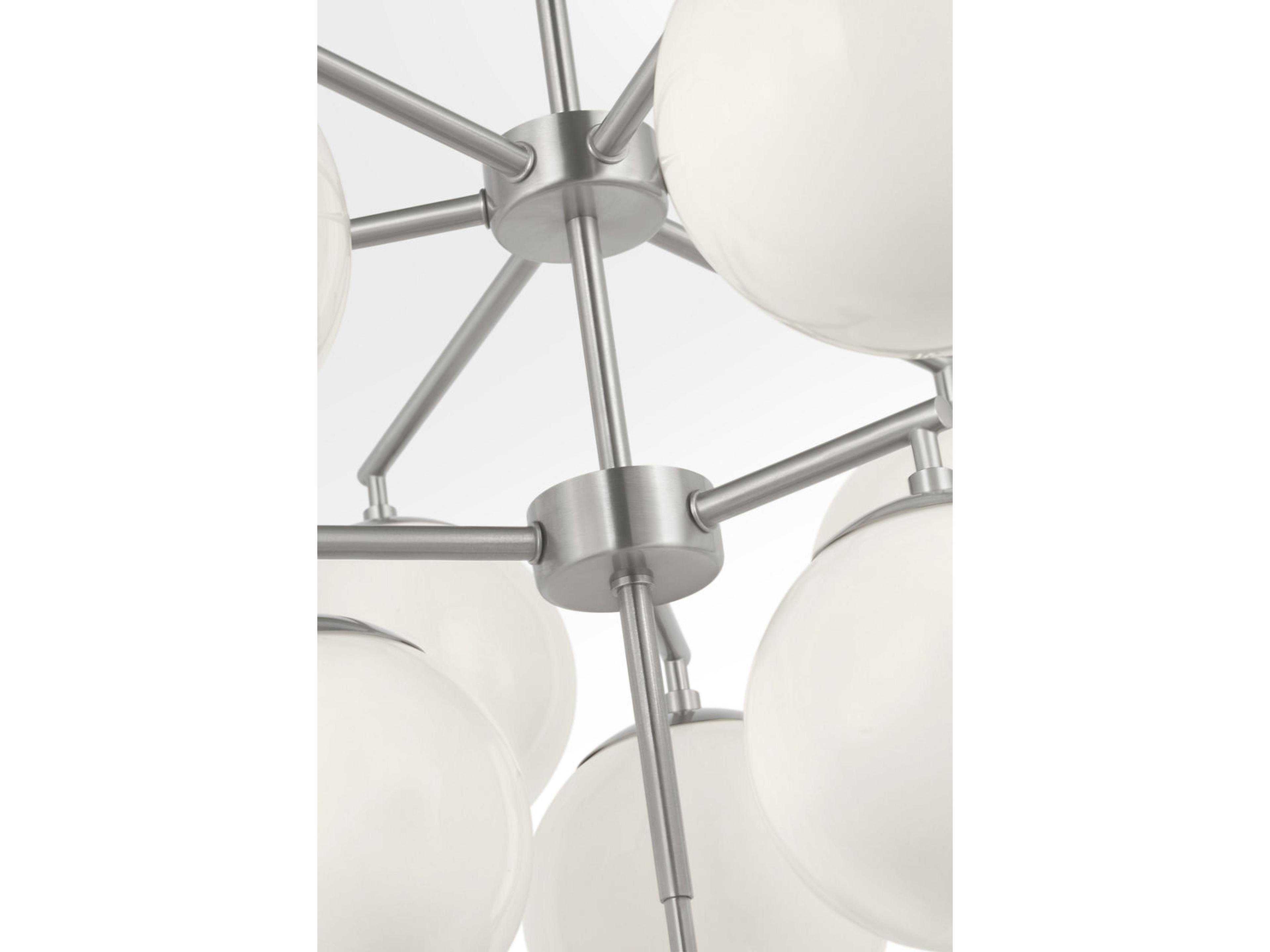 Generation Lighting Nube 10-Light Brushed Nickel Globe Chandelier