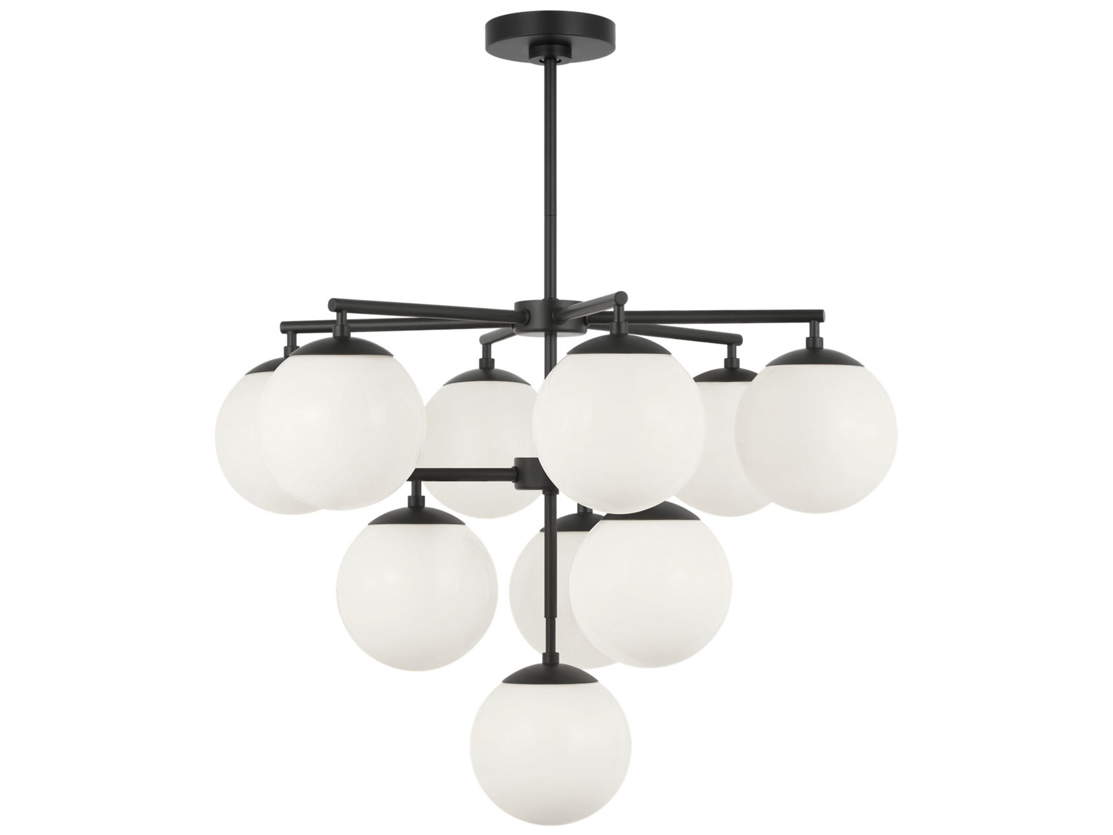 Nube 10-Light Midnight Black Globe Chandelier