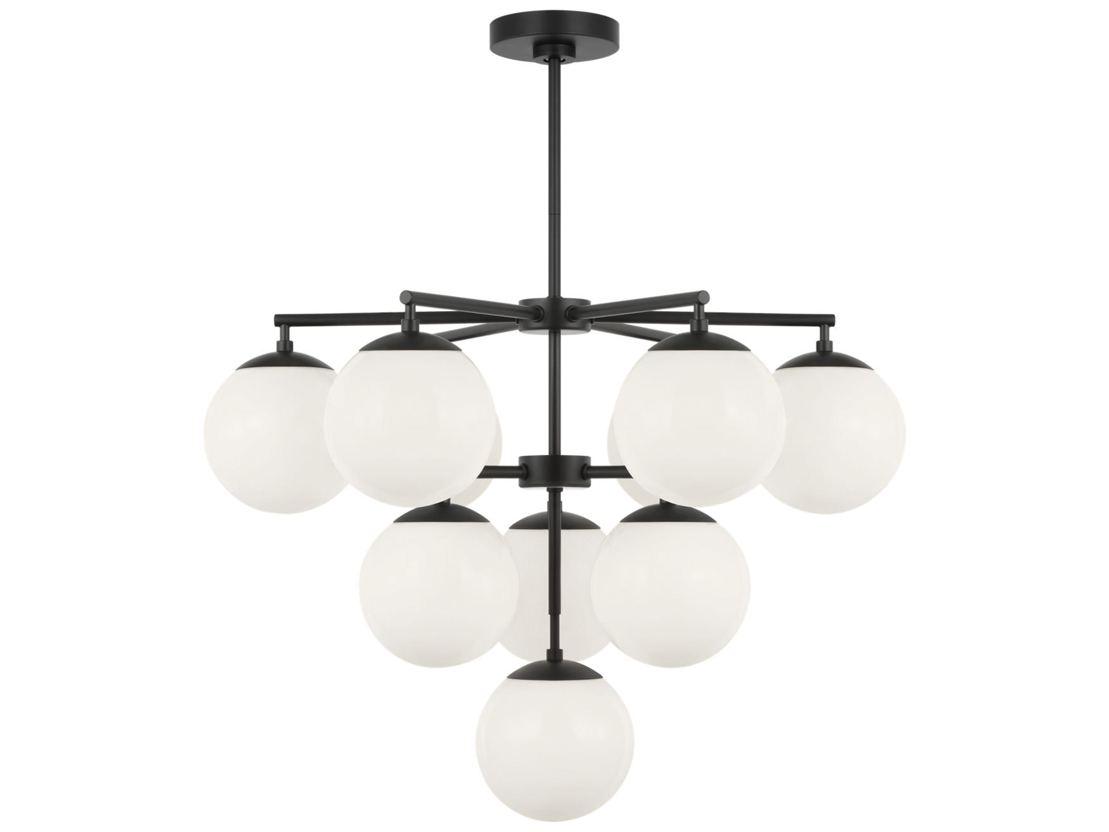 Generation Lighting Nube 10-Light Midnight Black Globe Chandelier