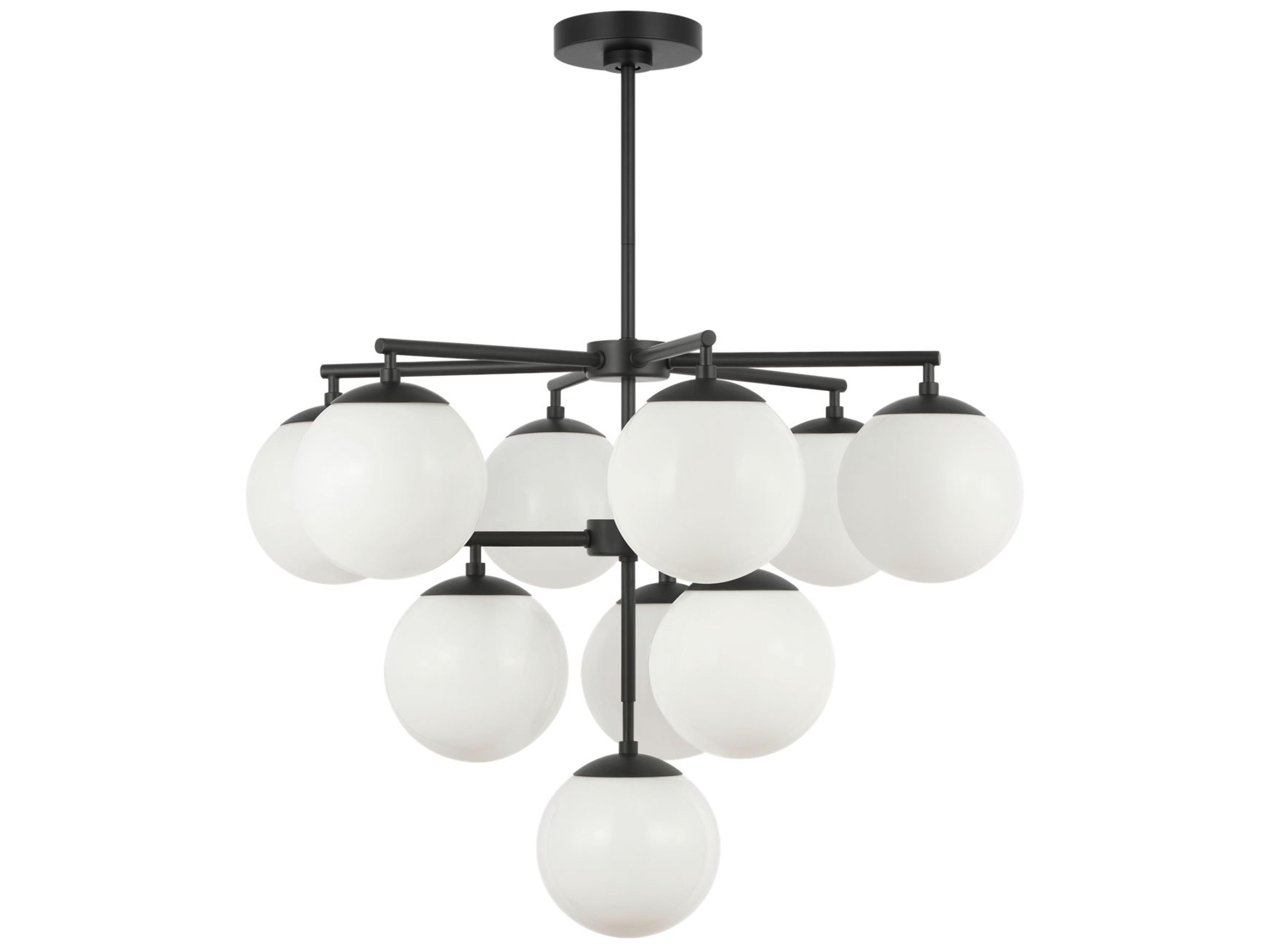Generation Lighting Nube 10-Light Midnight Black Globe Chandelier