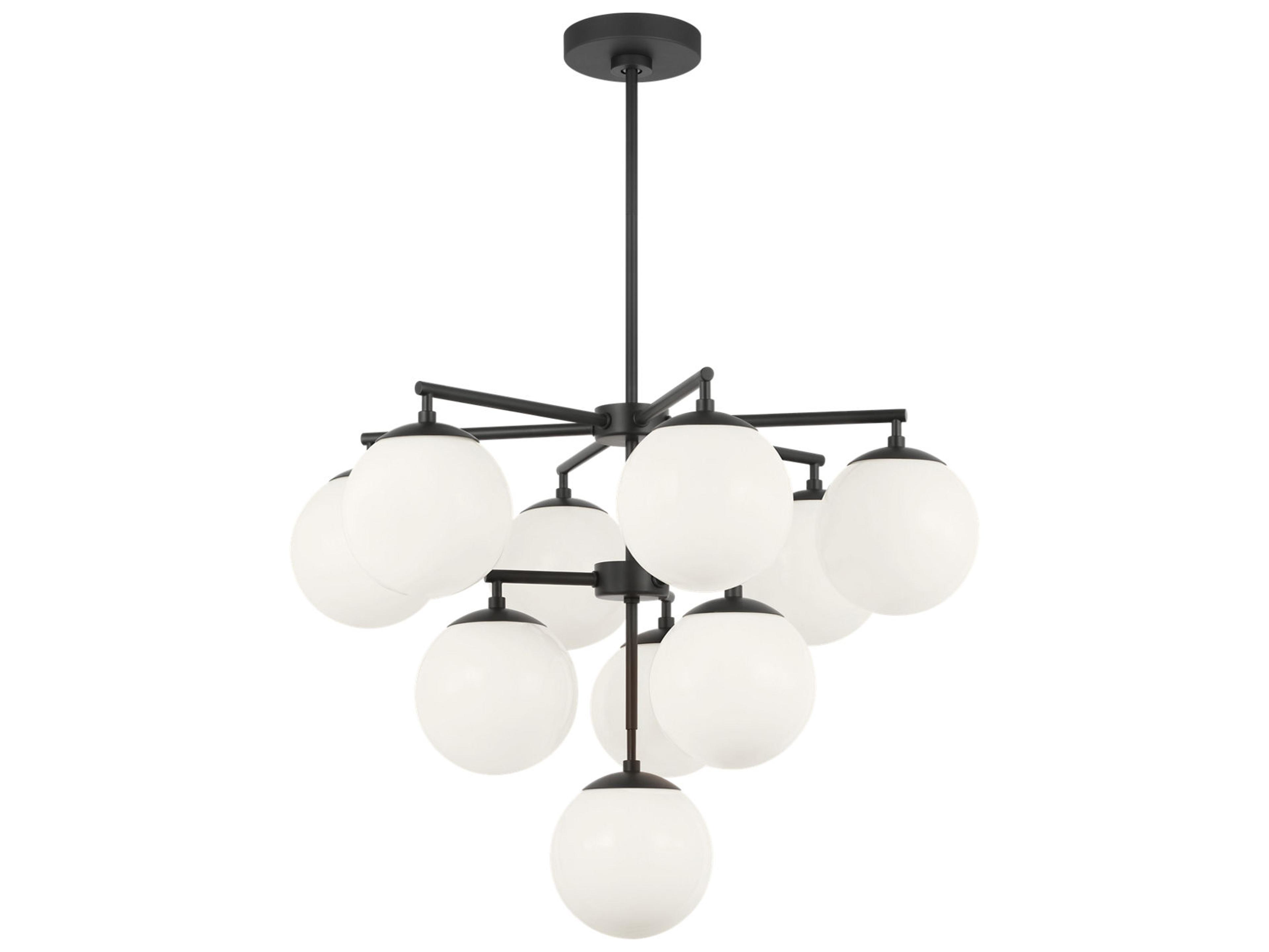 Generation Lighting Nube 10-Light Midnight Black Globe Chandelier