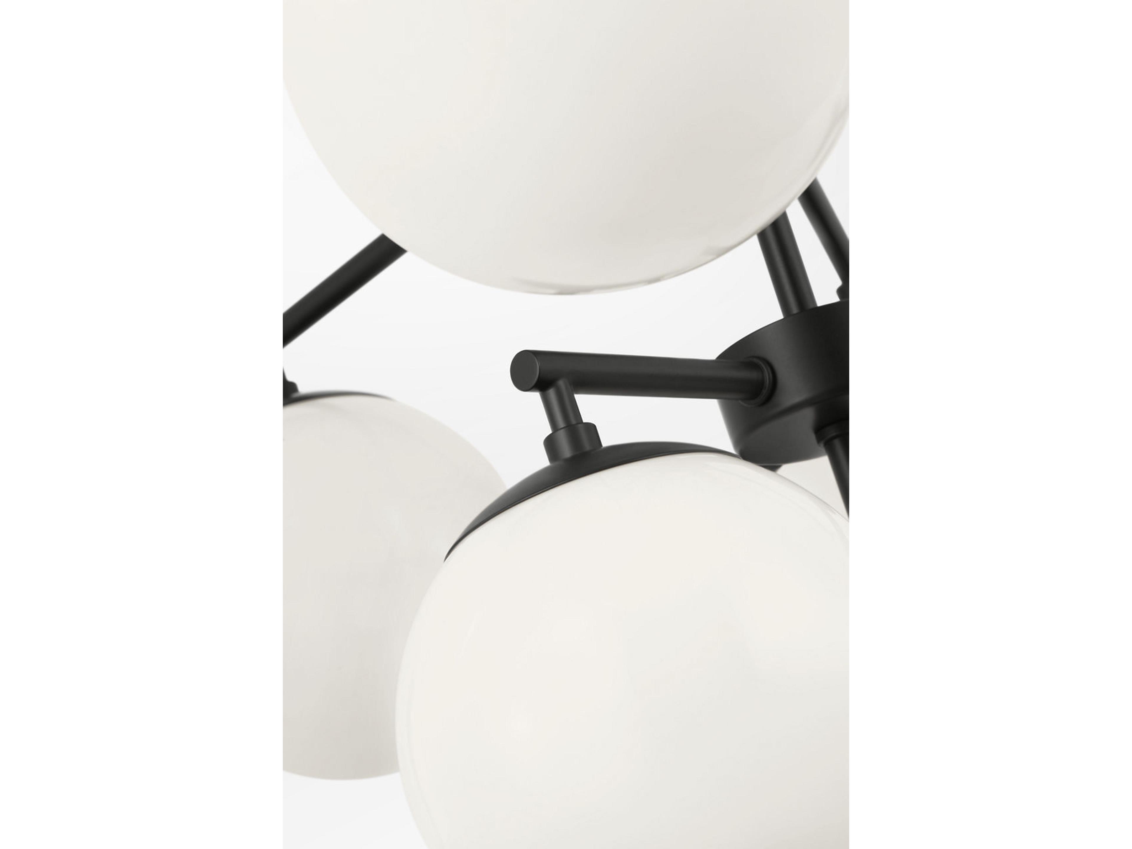Generation Lighting Nube 10-Light Midnight Black Globe Chandelier