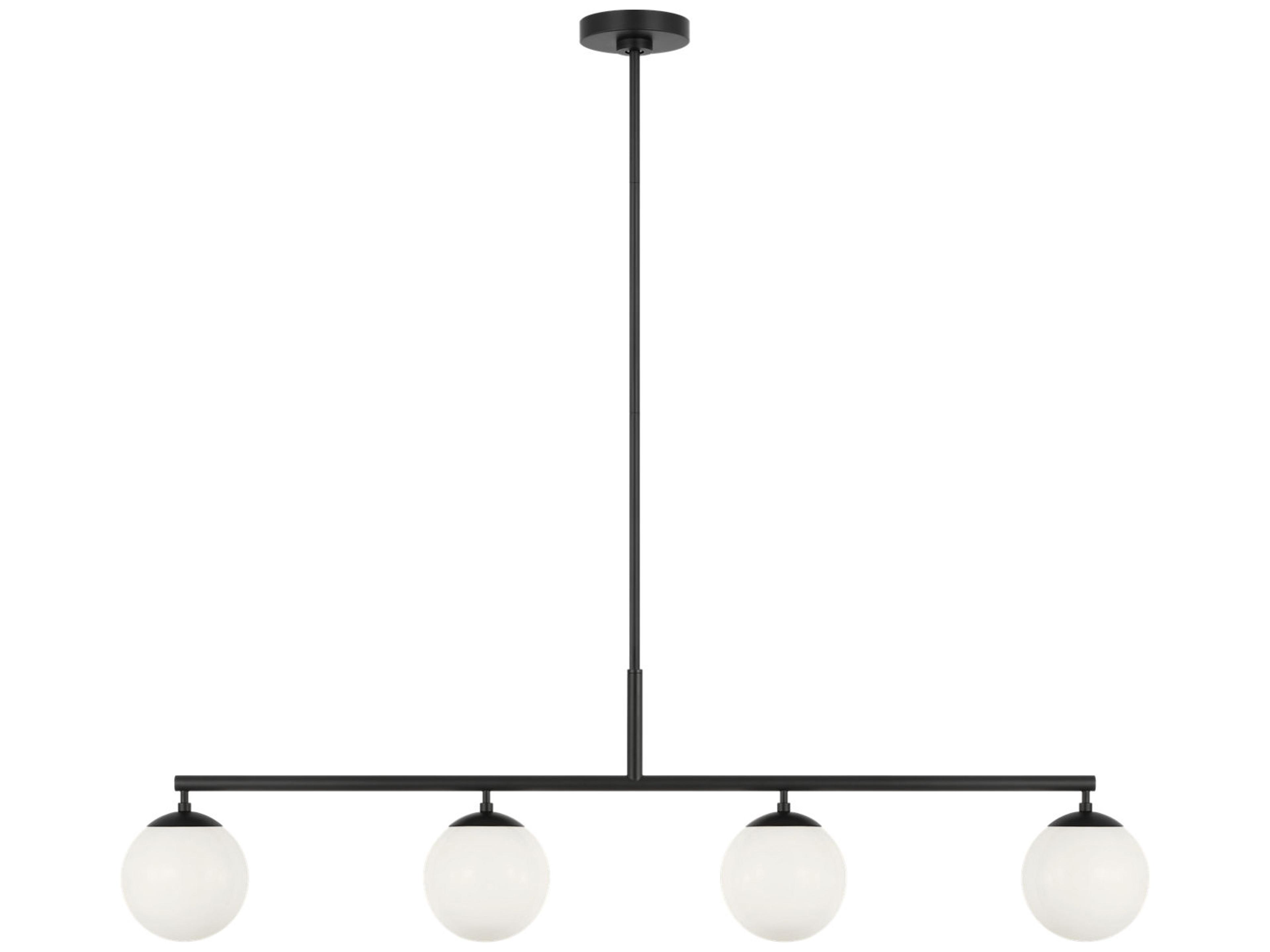 Nube 4-Light Midnight Black Globe Island Pendant