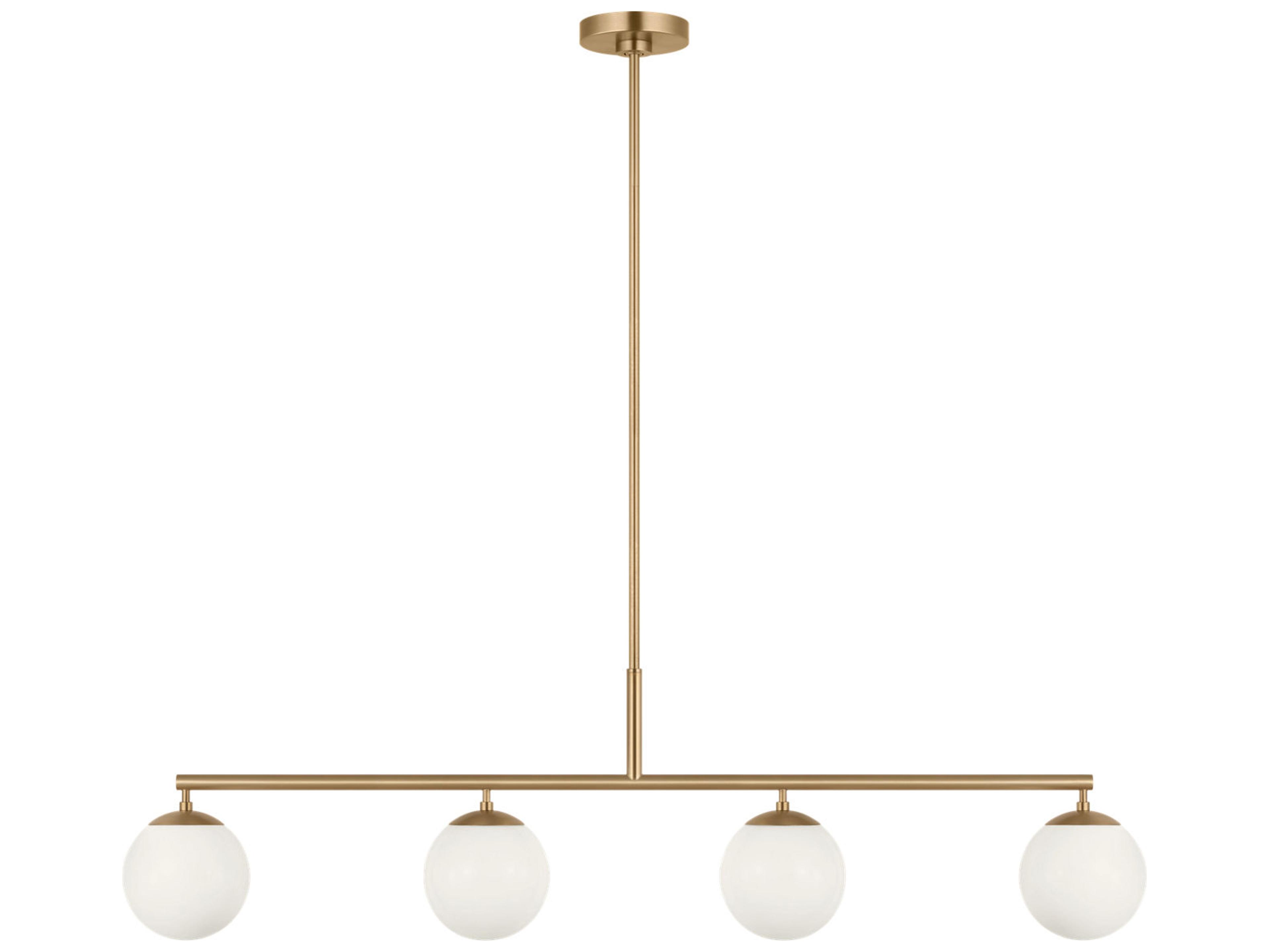 Nube 4-Light Satin Brass Globe Island Pendant