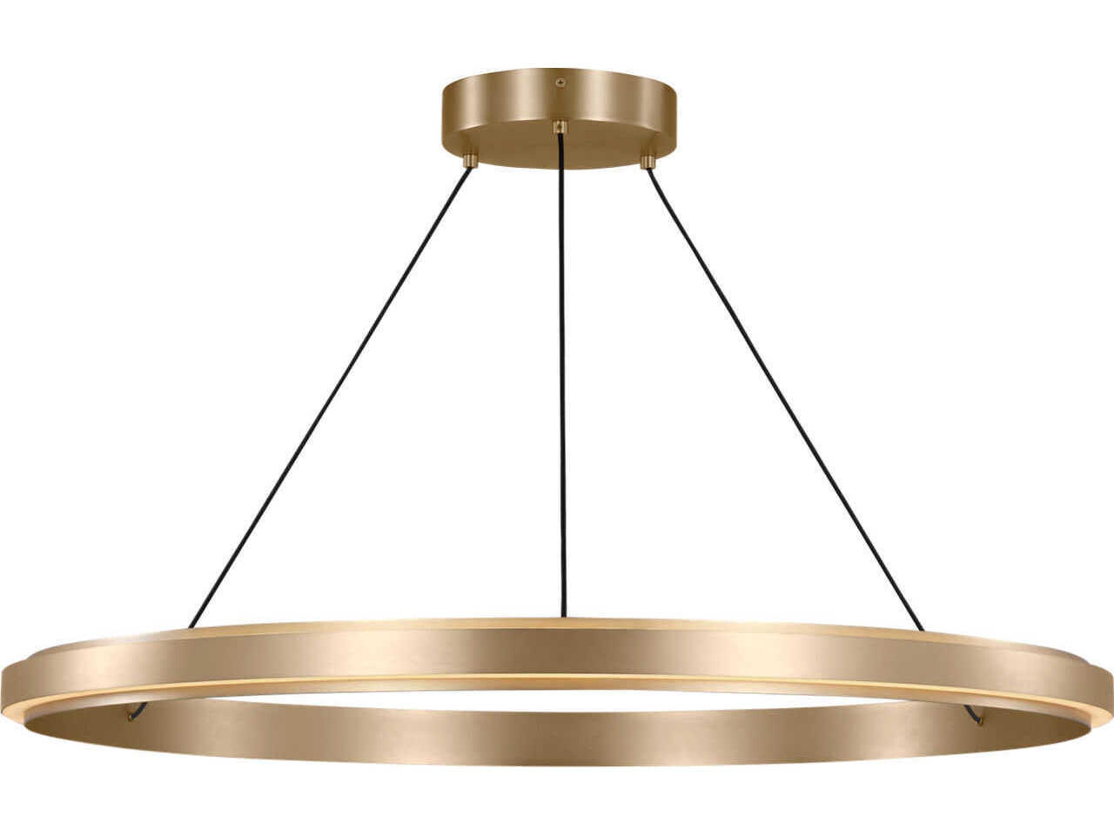 Aro Satin Brass Round Pendant