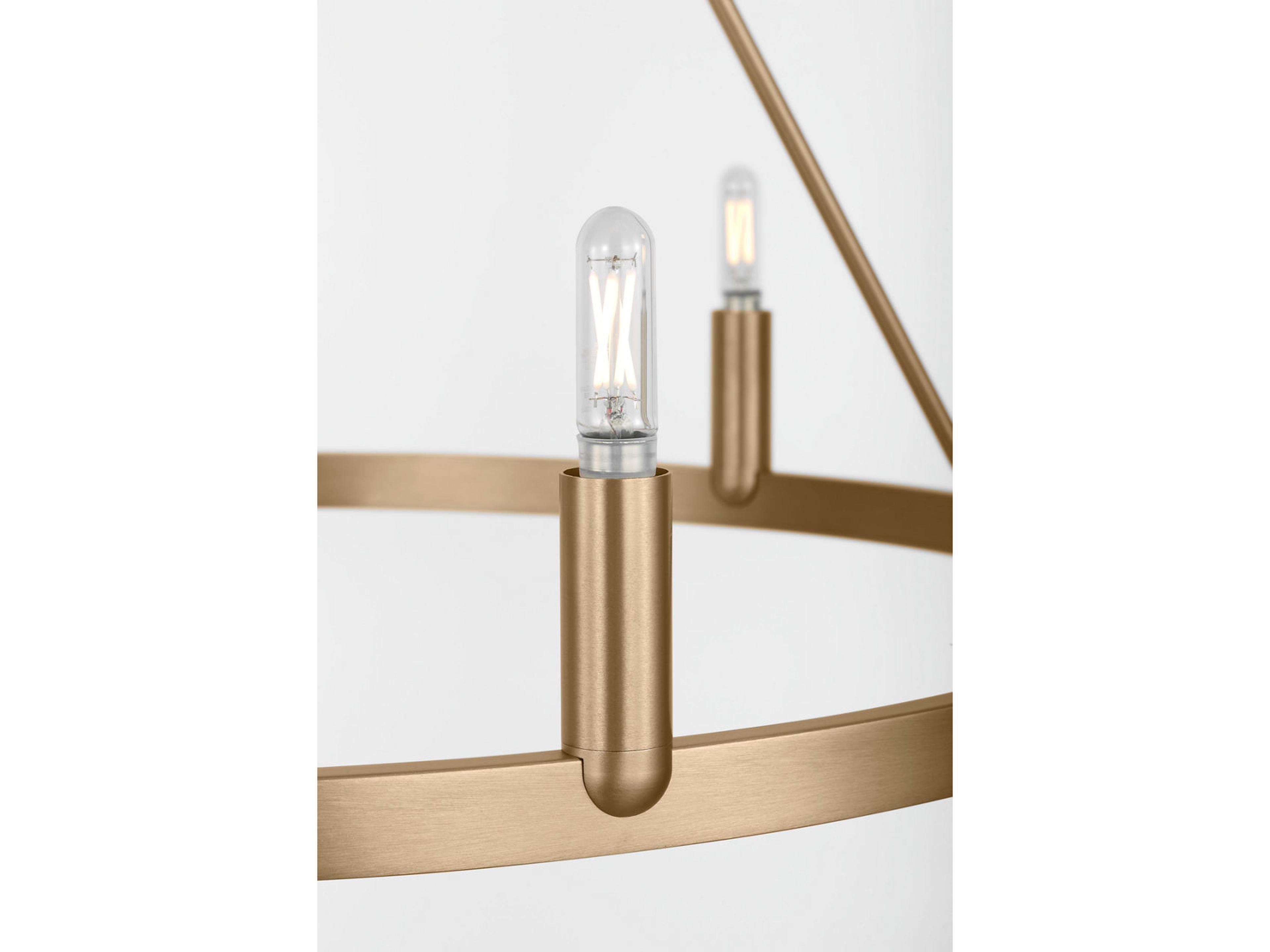 Generation Lighting Mirla 6-Light Satin Brass Candelabra Chandelier