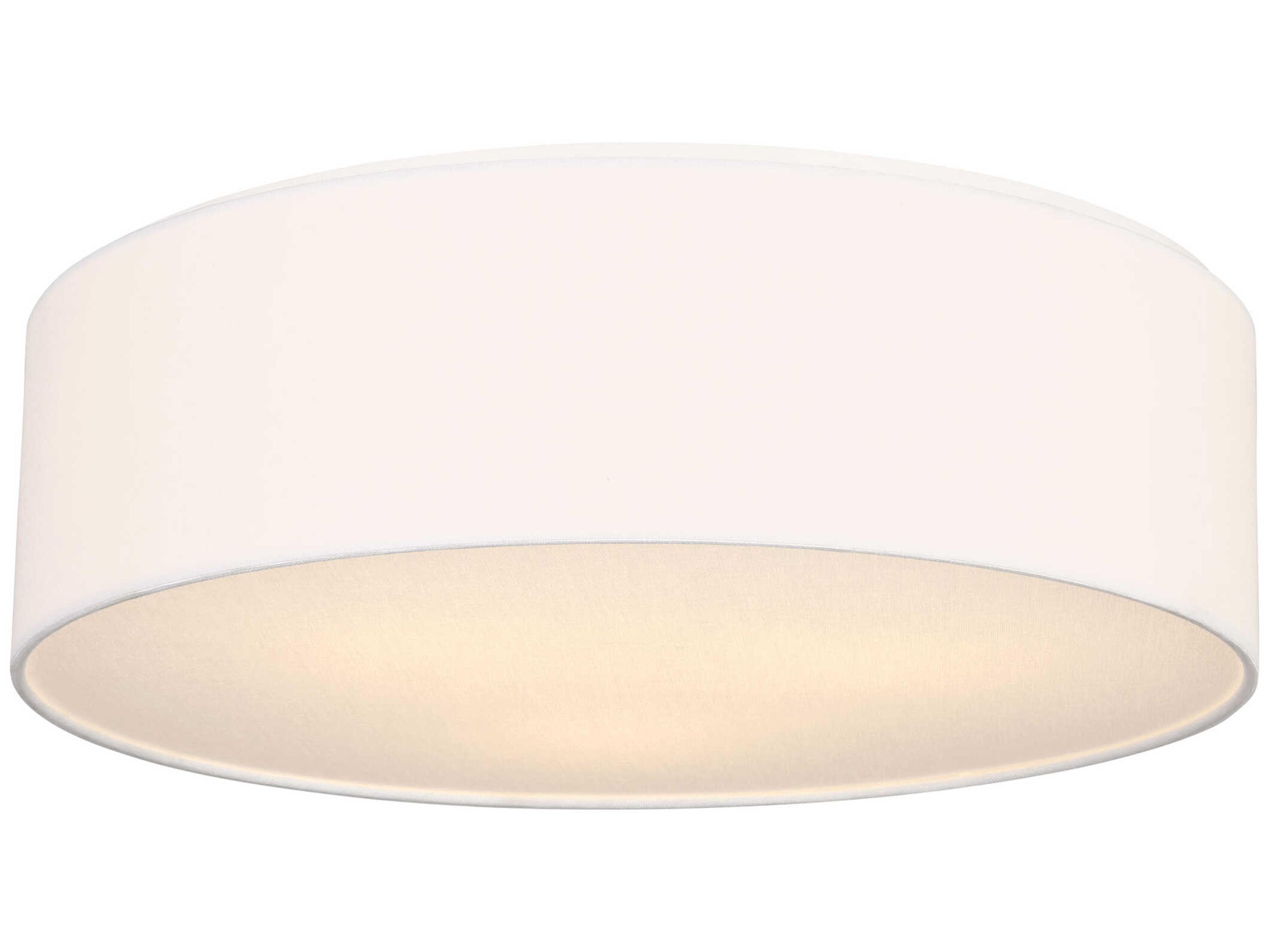 Larson 3-Light Matte White Round Flush Mount
