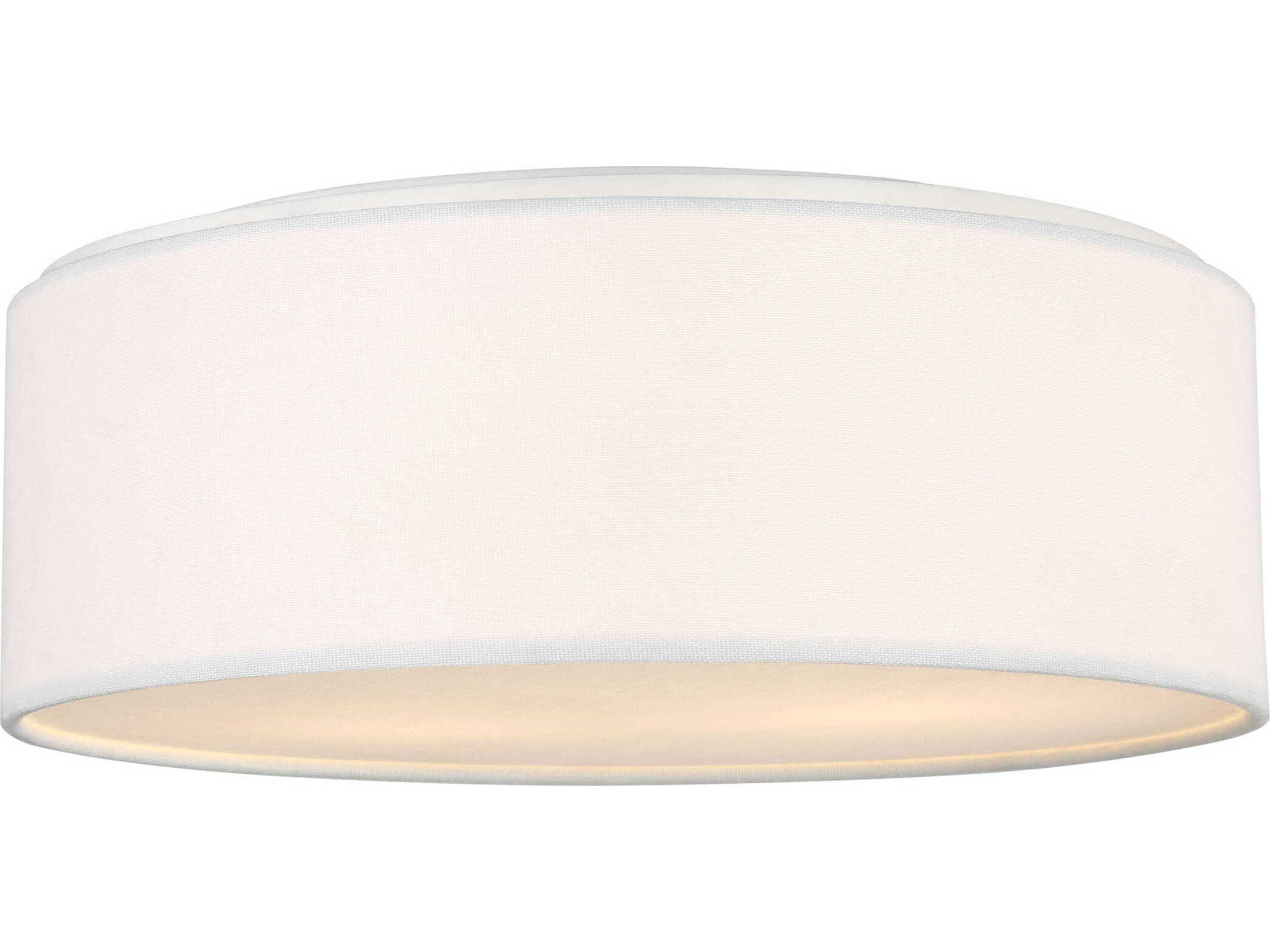 Generation Lighting Larson 3-Light Matte White Round Flush Mount