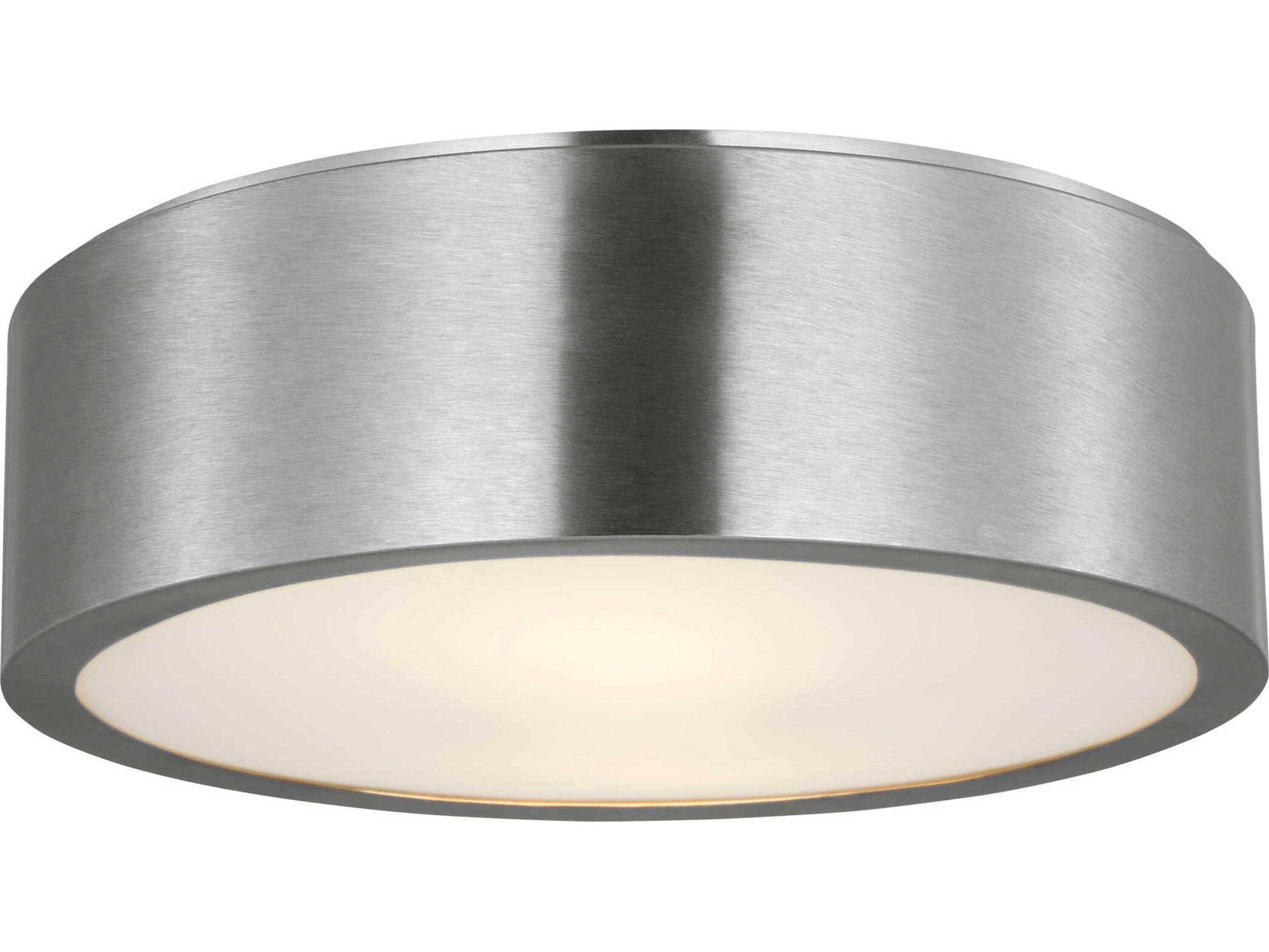 Generation Lighting Albee 2-Light Brushed Nickel Round Flush Mount