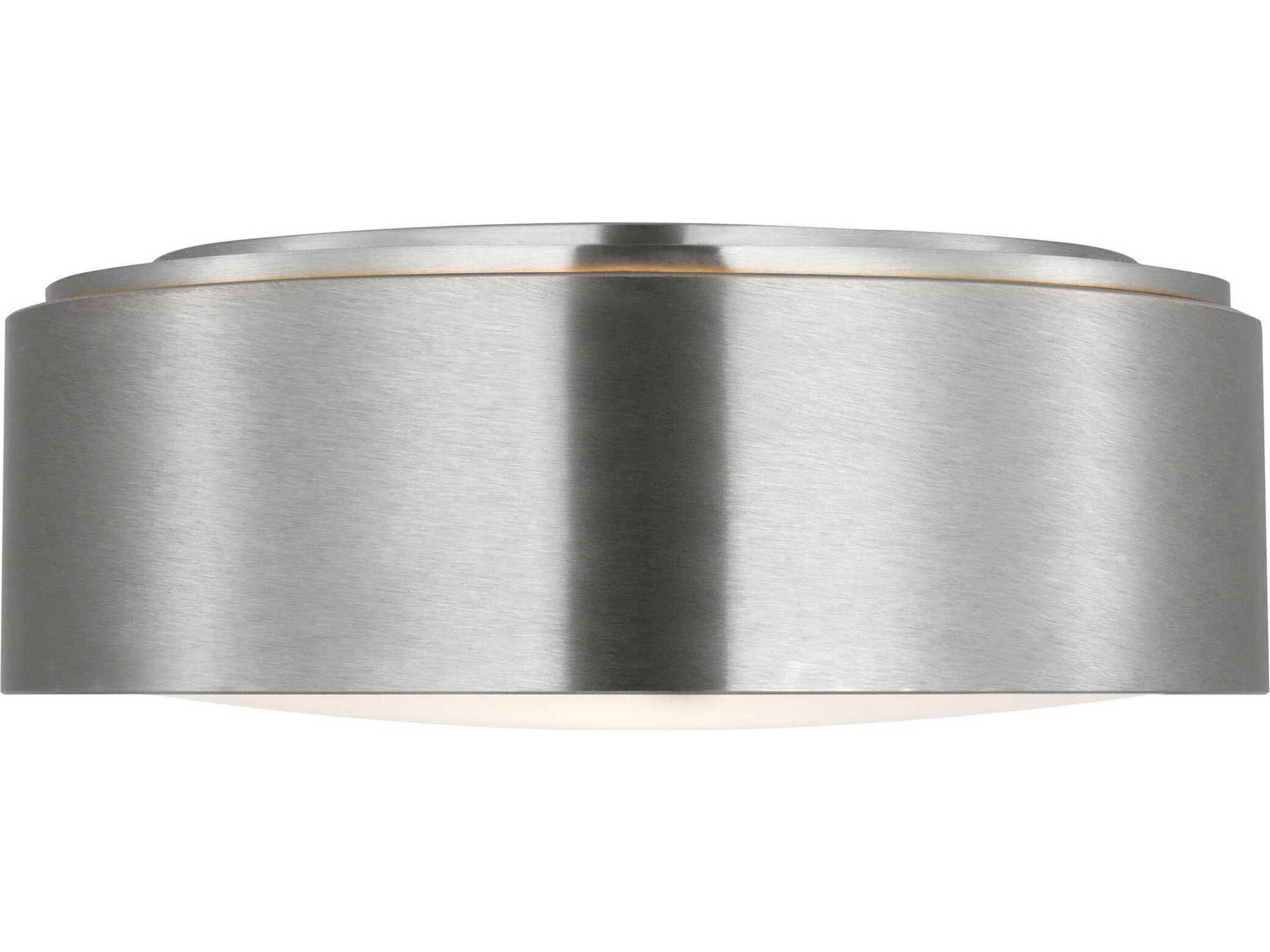 Generation Lighting Albee 2-Light Brushed Nickel Round Flush Mount