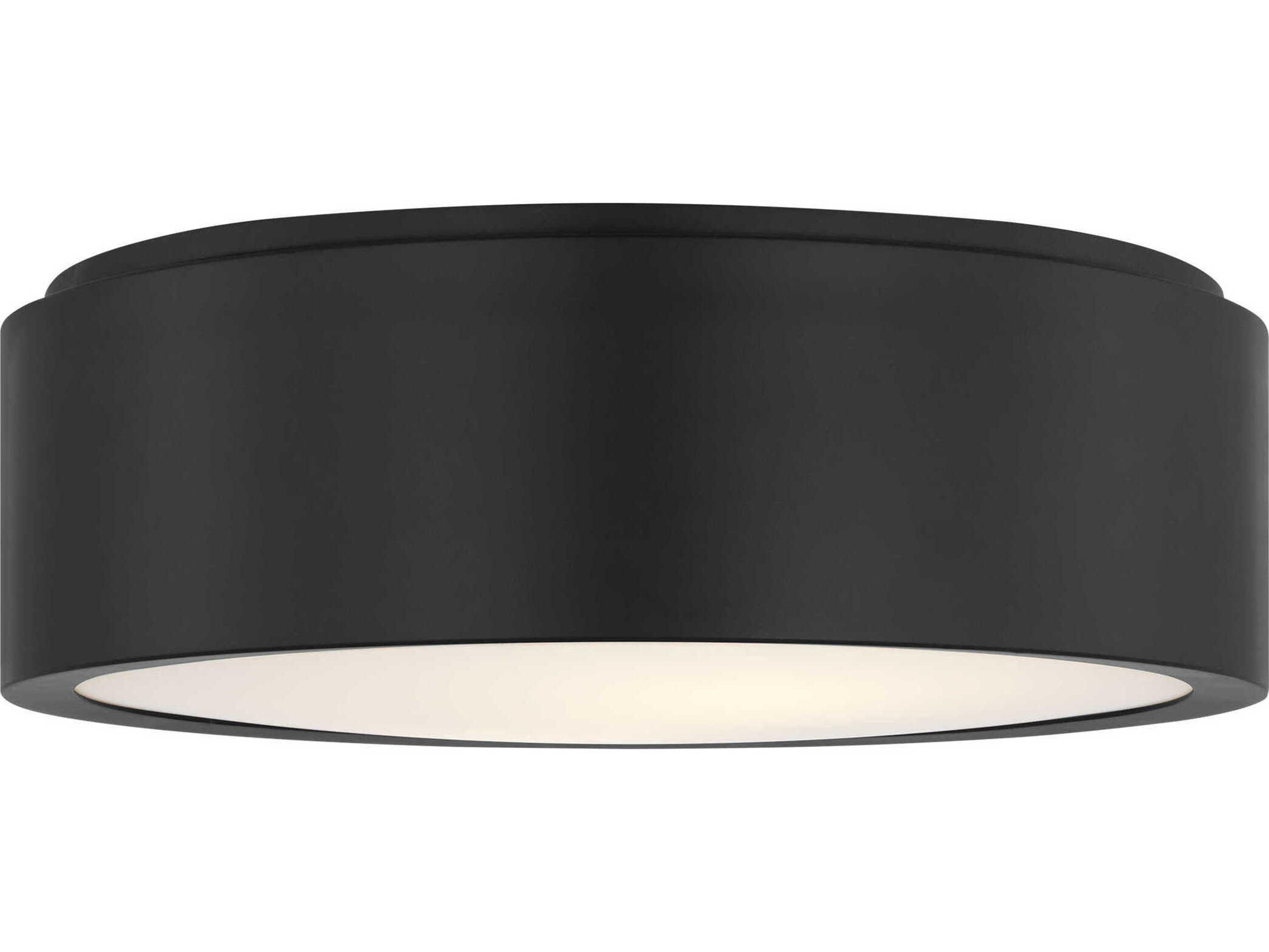 Albee 2-Light Midnight Black Round Flush Mount