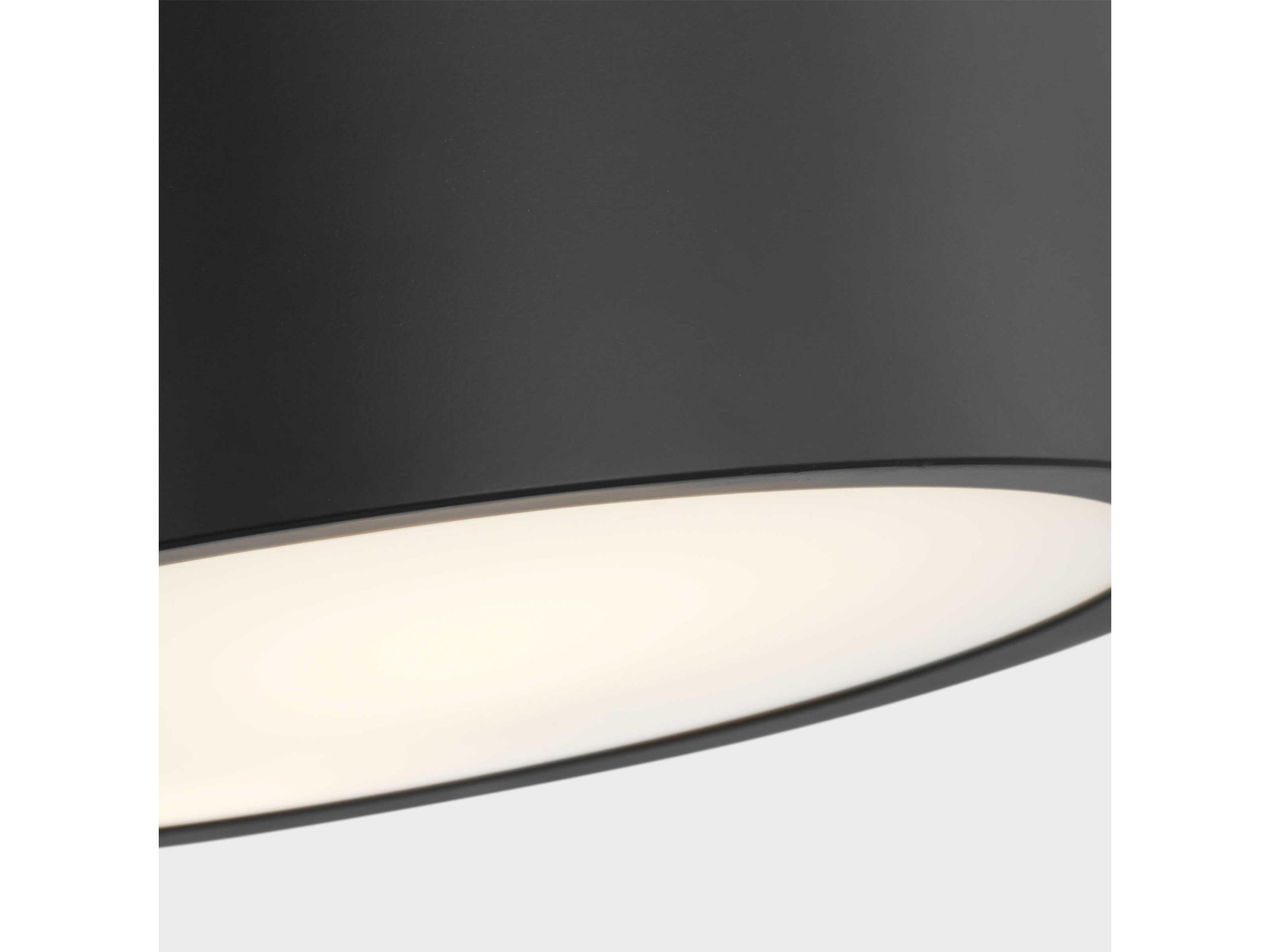 Generation Lighting Albee 2-Light Midnight Black Round Flush Mount