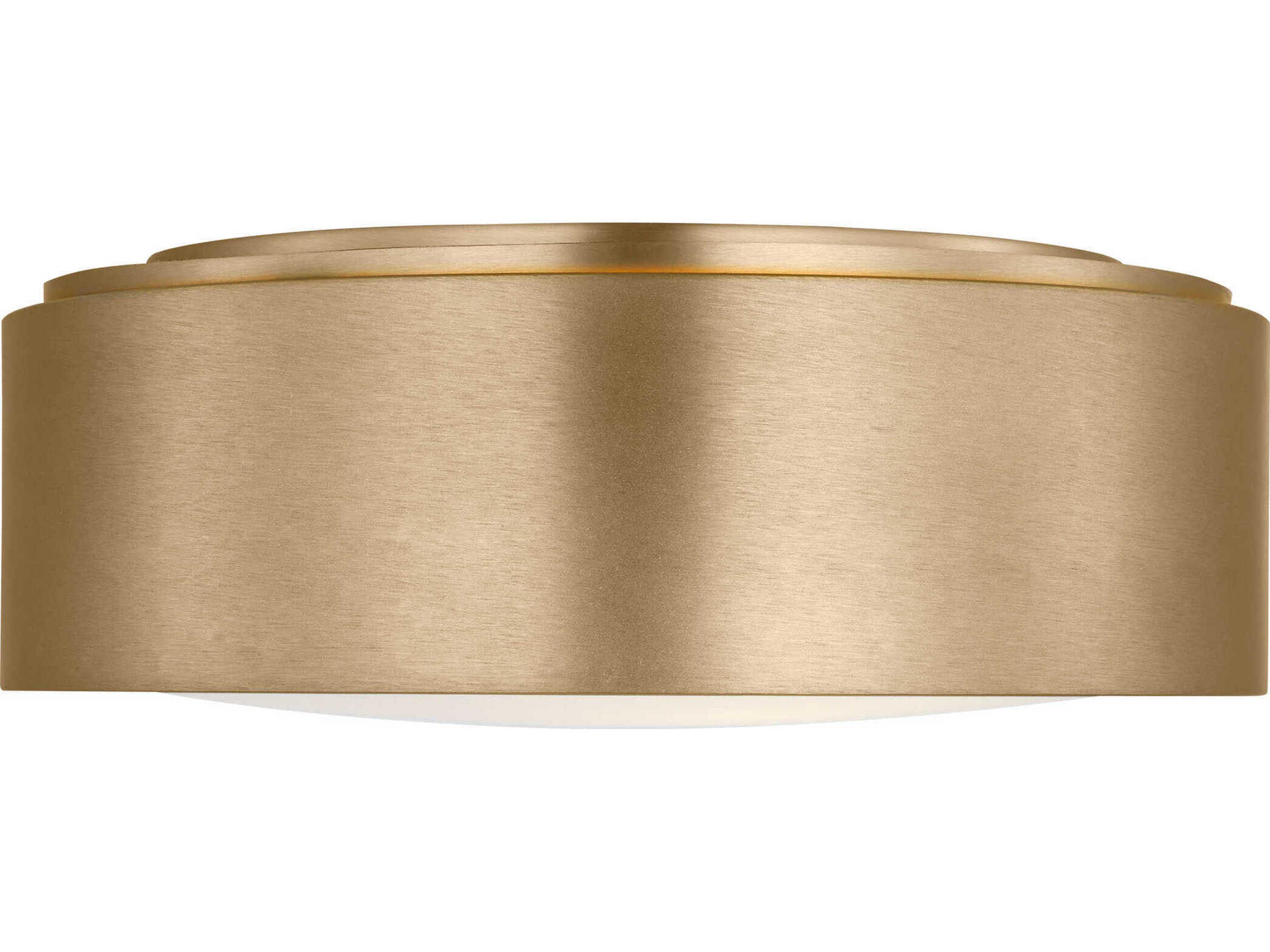 Generation Lighting Albee 2-Light Satin Brass Round Flush Mount