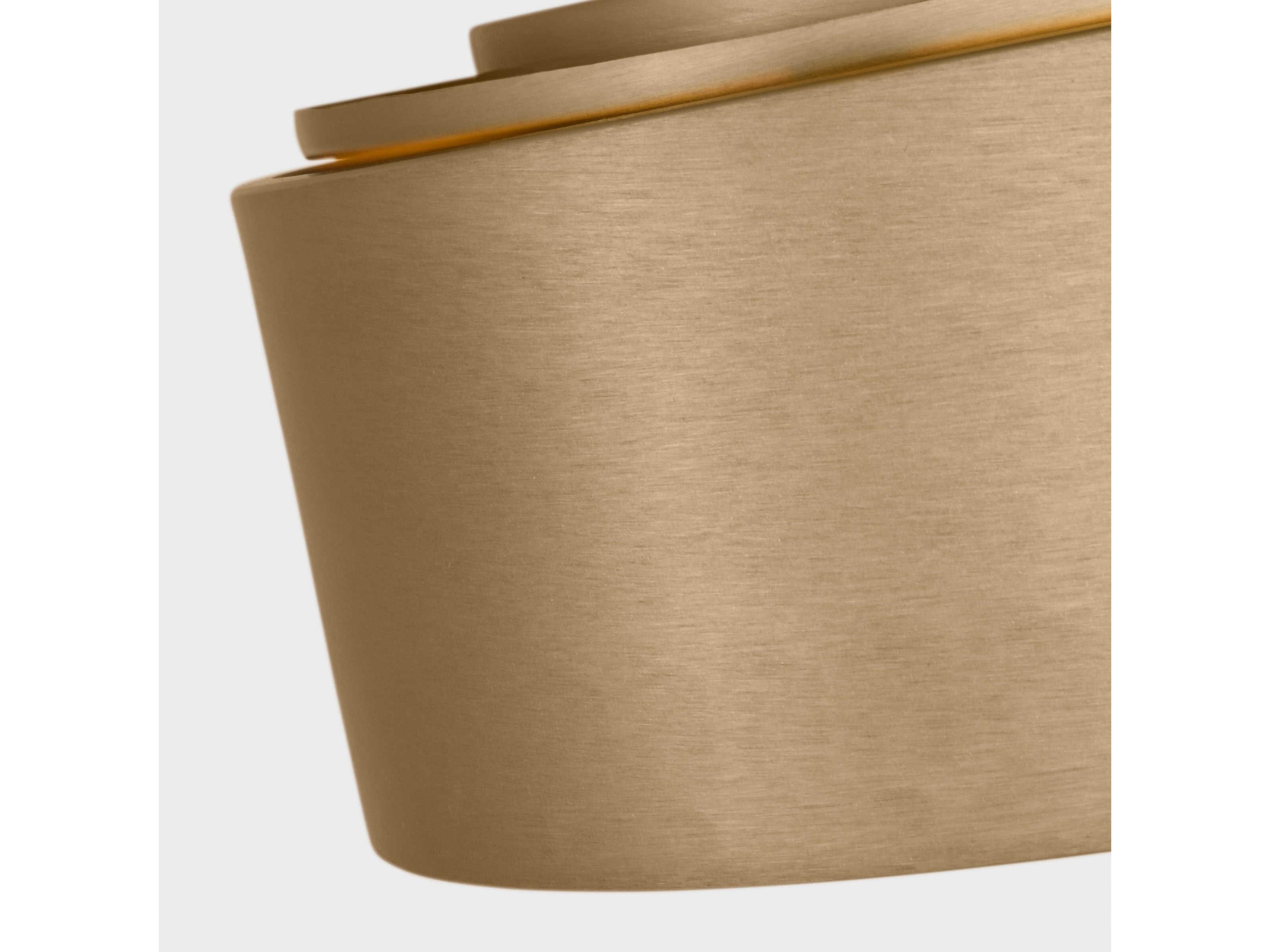 Generation Lighting Albee 2-Light Satin Brass Round Flush Mount