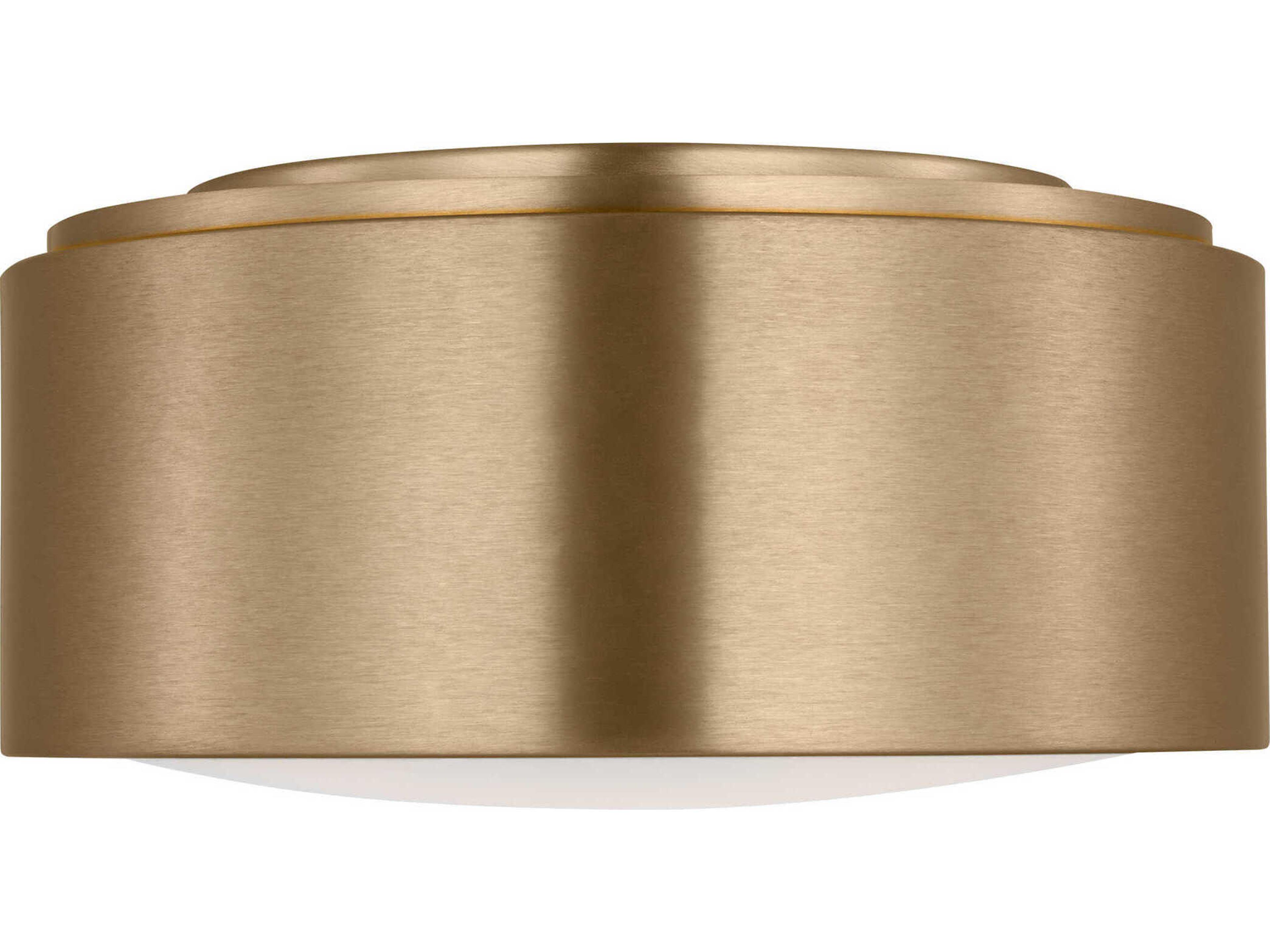 Generation Lighting Albee 1-Light Satin Brass Round Flush Mount