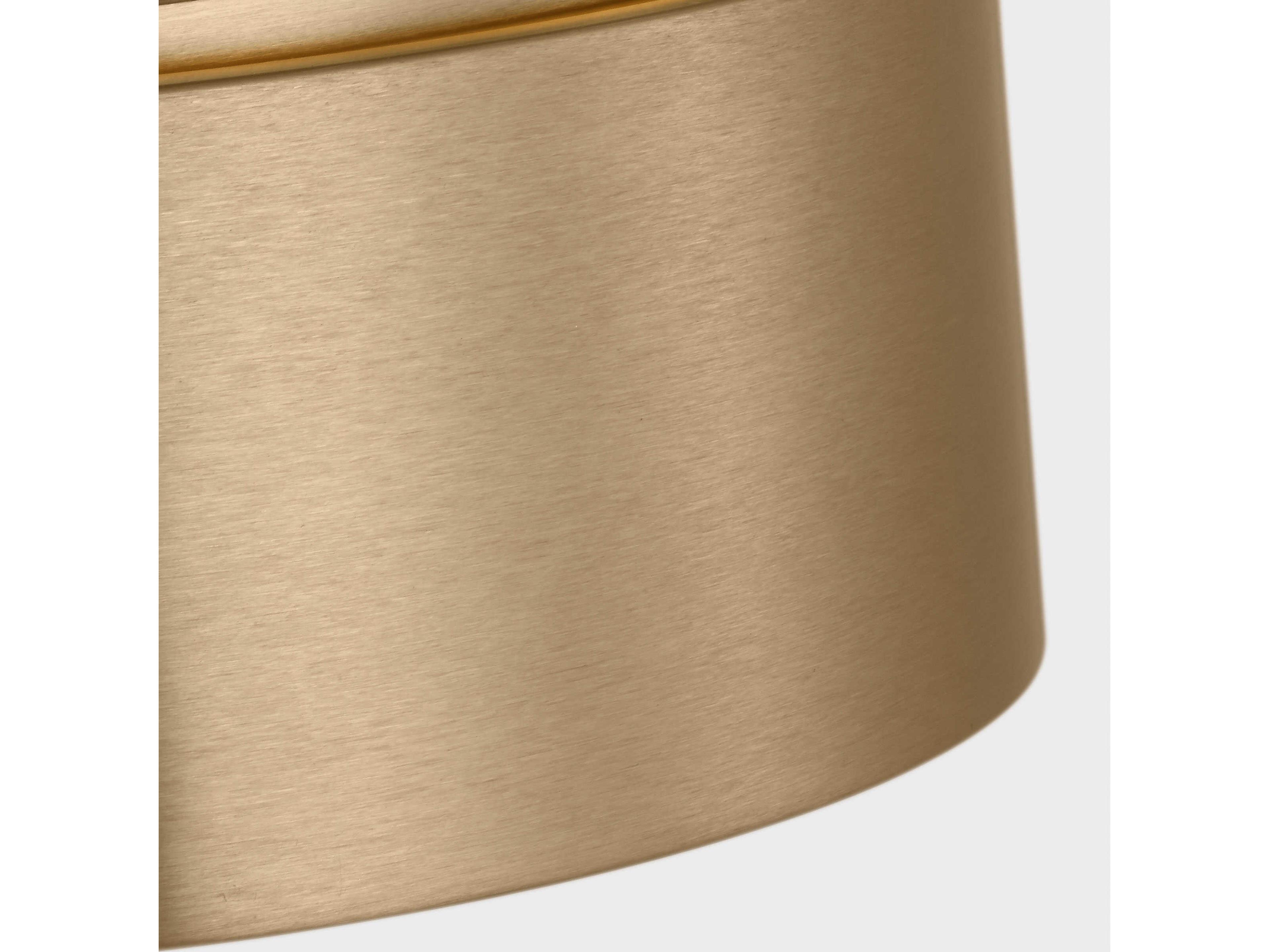 Generation Lighting Albee 1-Light Satin Brass Round Flush Mount