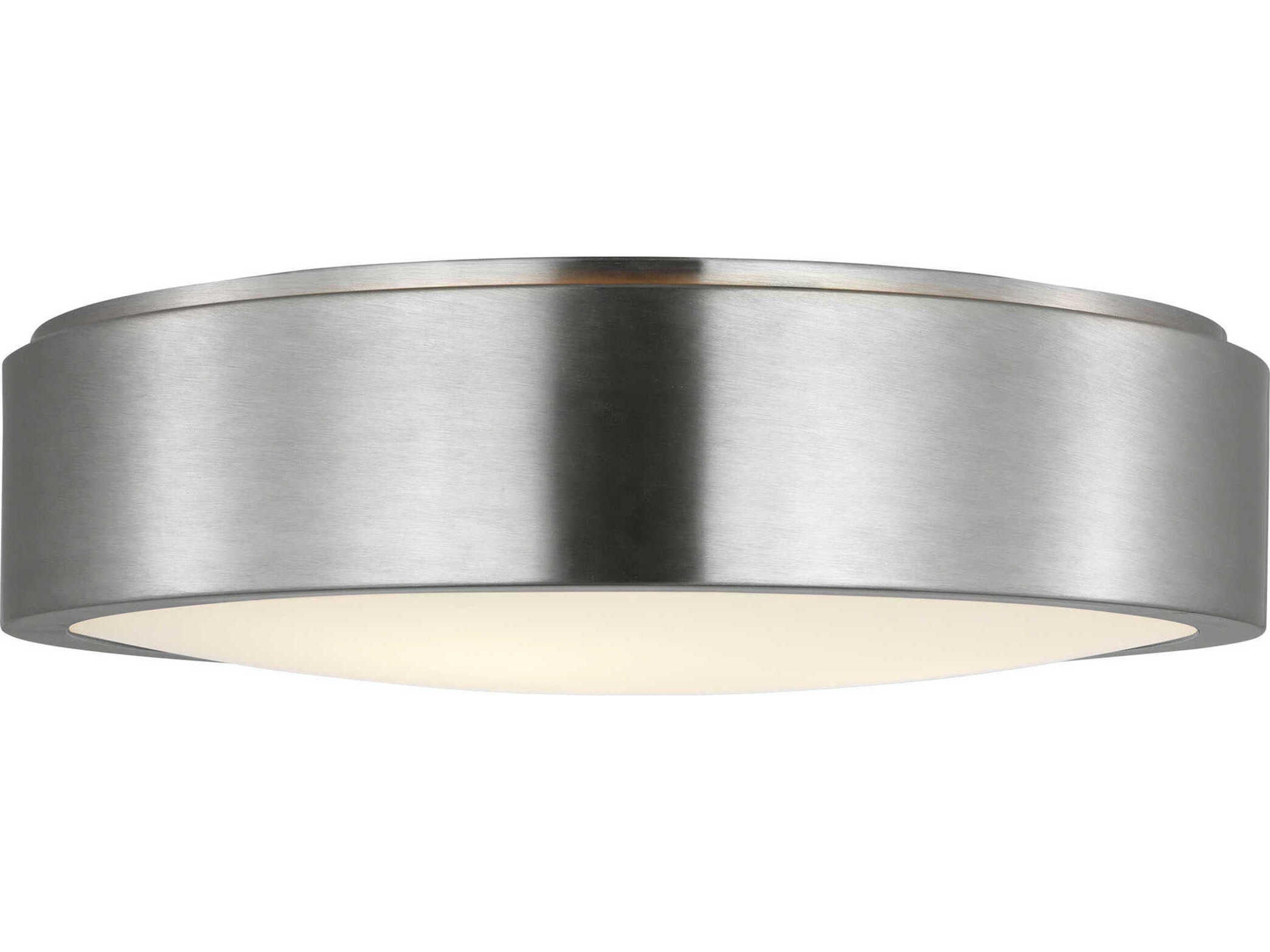 Albee 2-Light Brushed Nickel Round Flush Mount