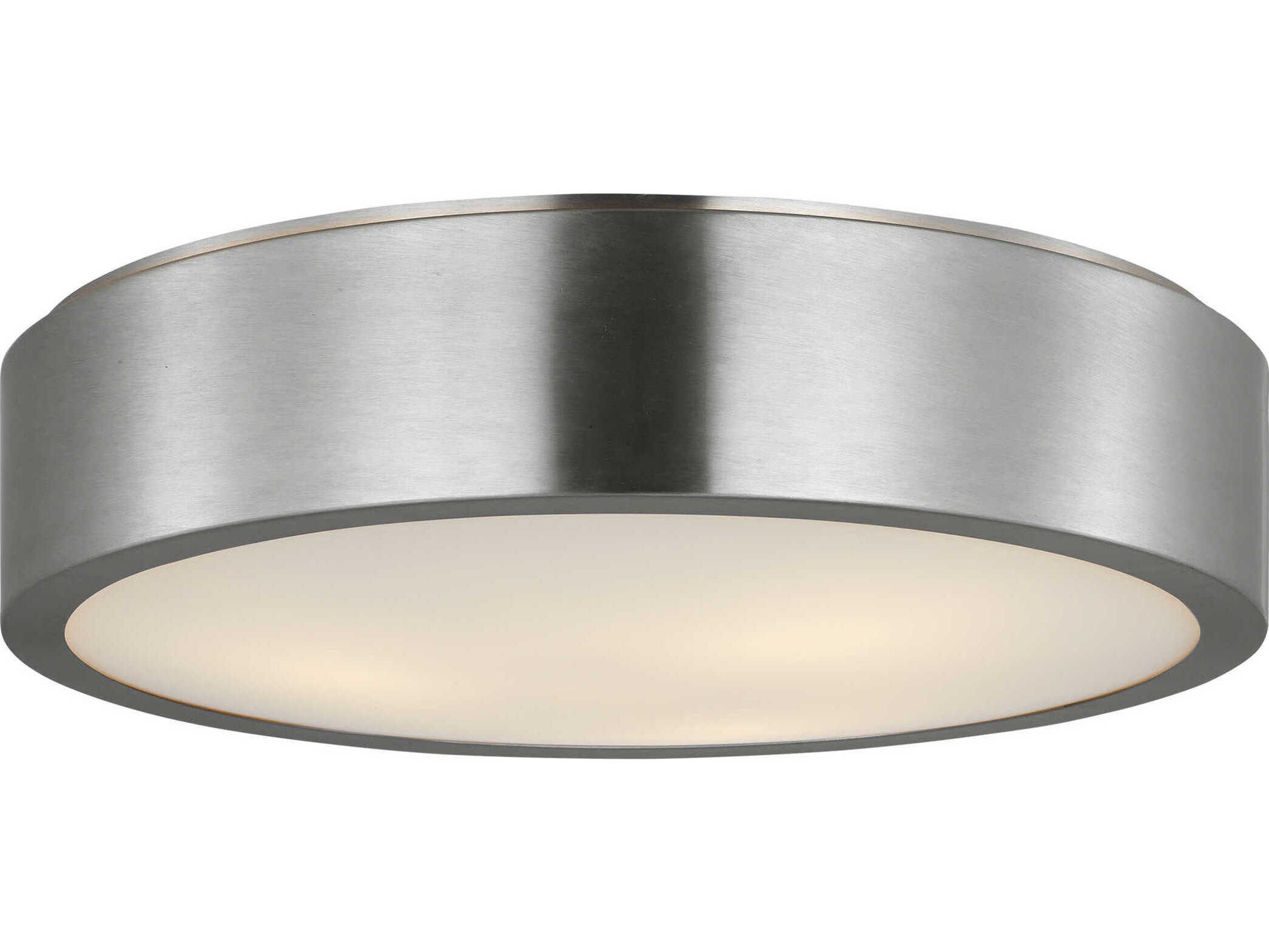 Generation Lighting Albee 2-Light Brushed Nickel Round Flush Mount