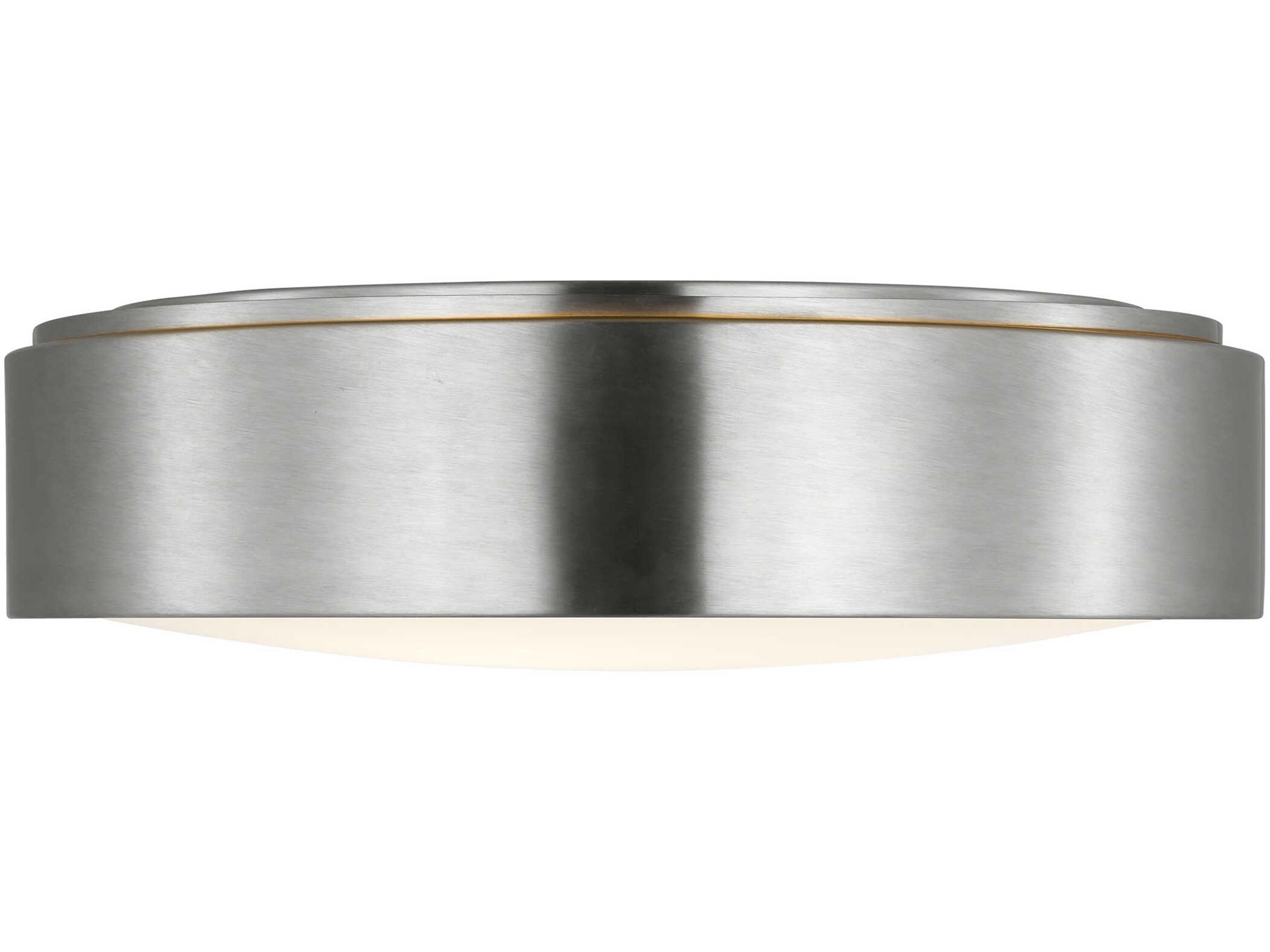 Generation Lighting Albee 2-Light Brushed Nickel Round Flush Mount