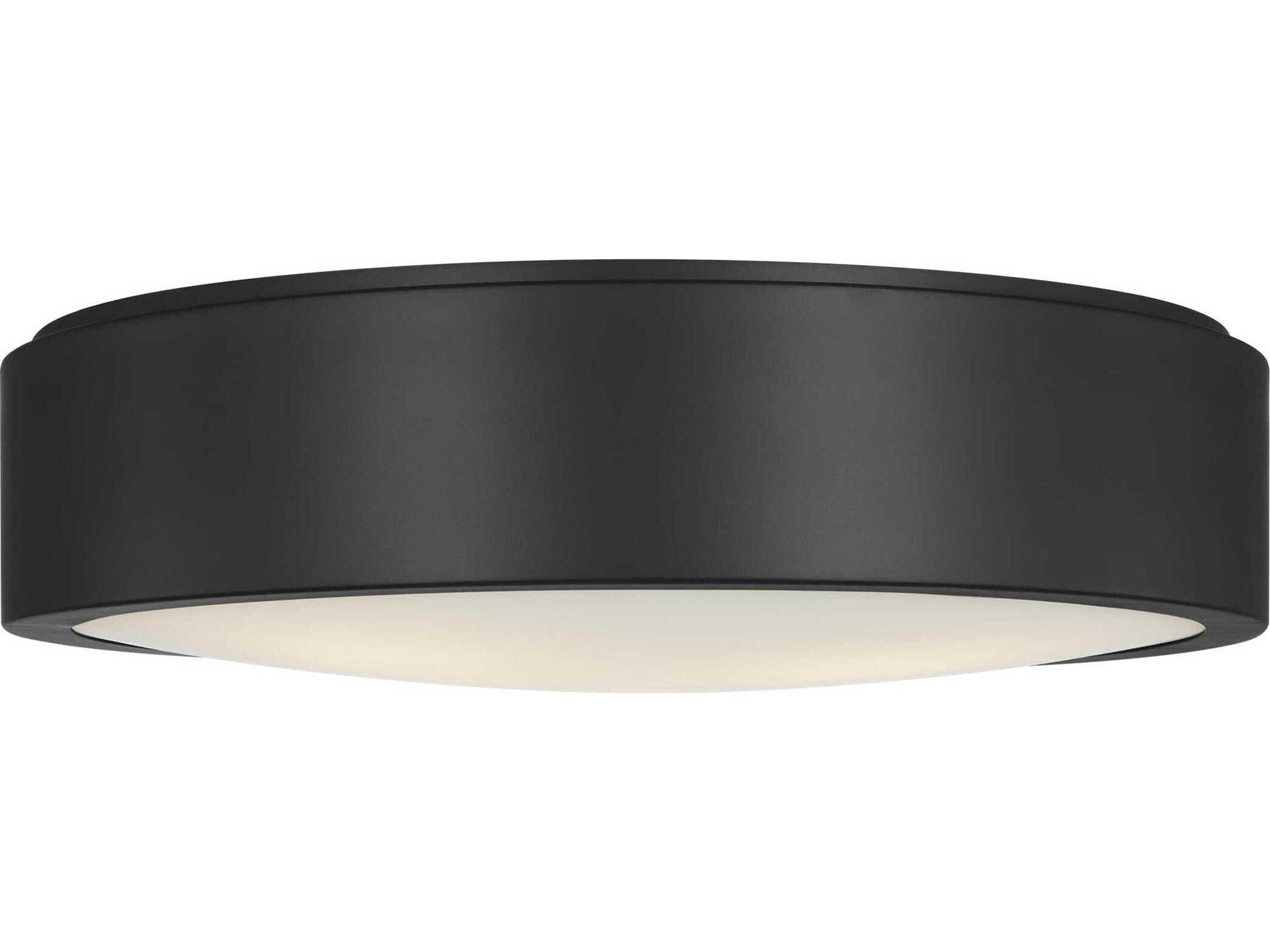 Albee 2-Light Midnight Black Round Flush Mount
