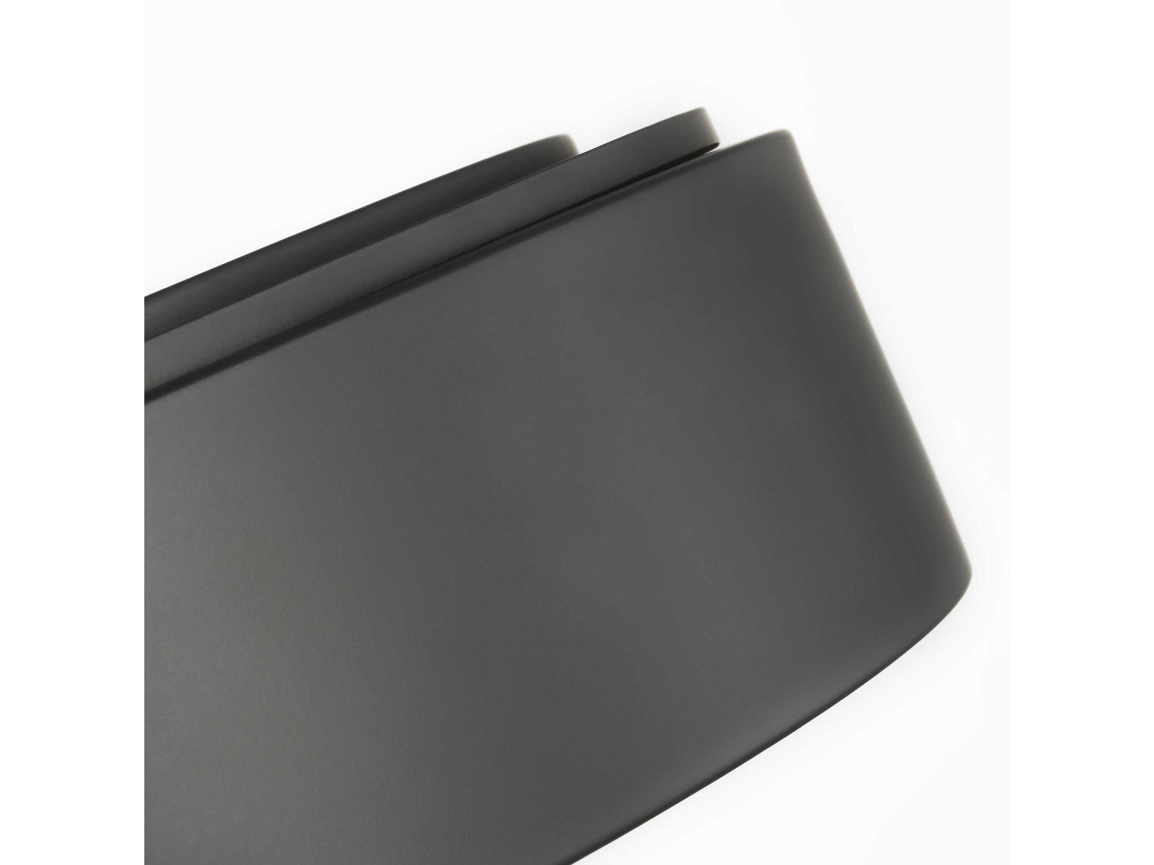 Generation Lighting Albee 2-Light Midnight Black Round Flush Mount