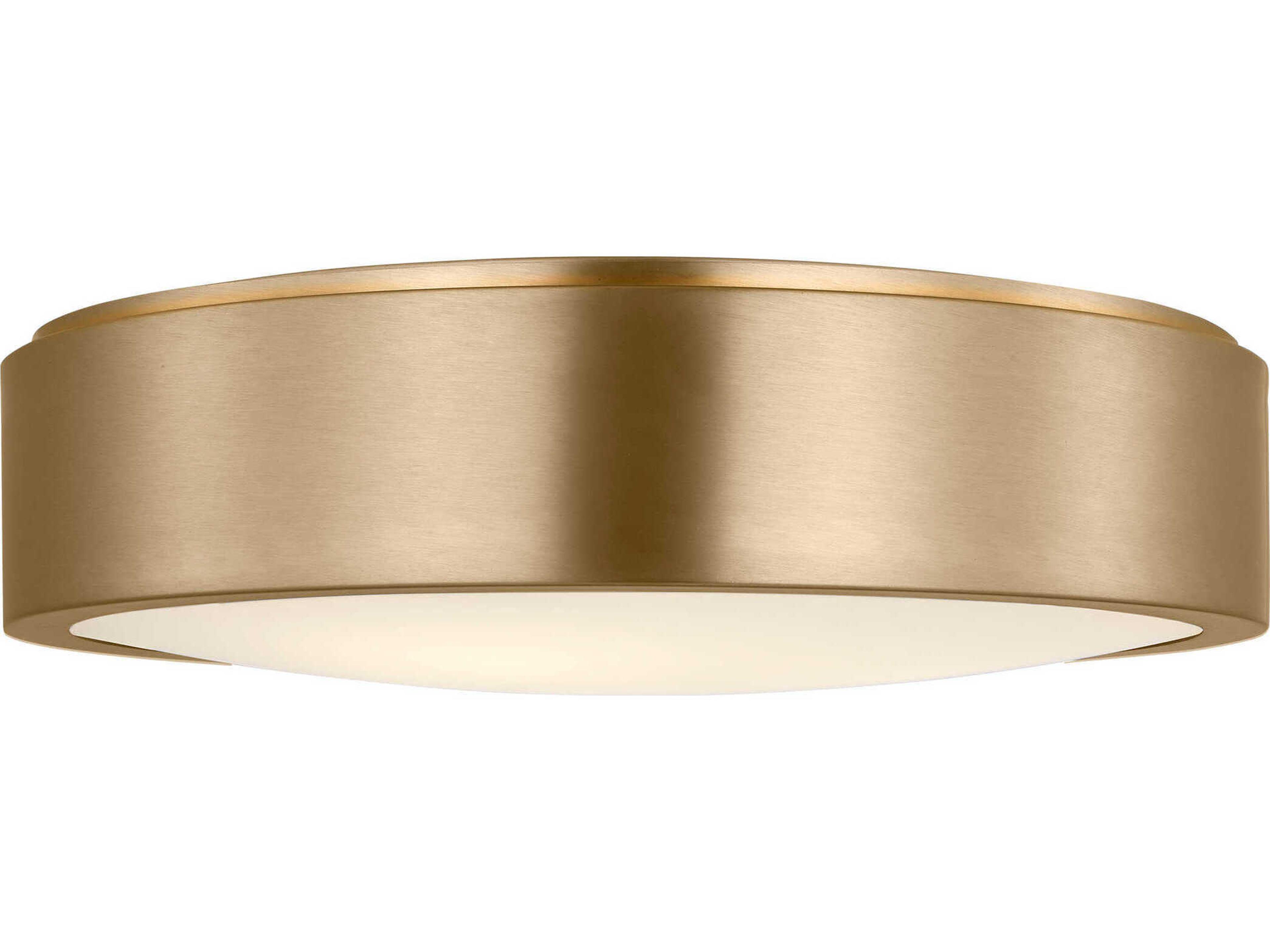 Albee 2-Light Satin Brass Round Flush Mount