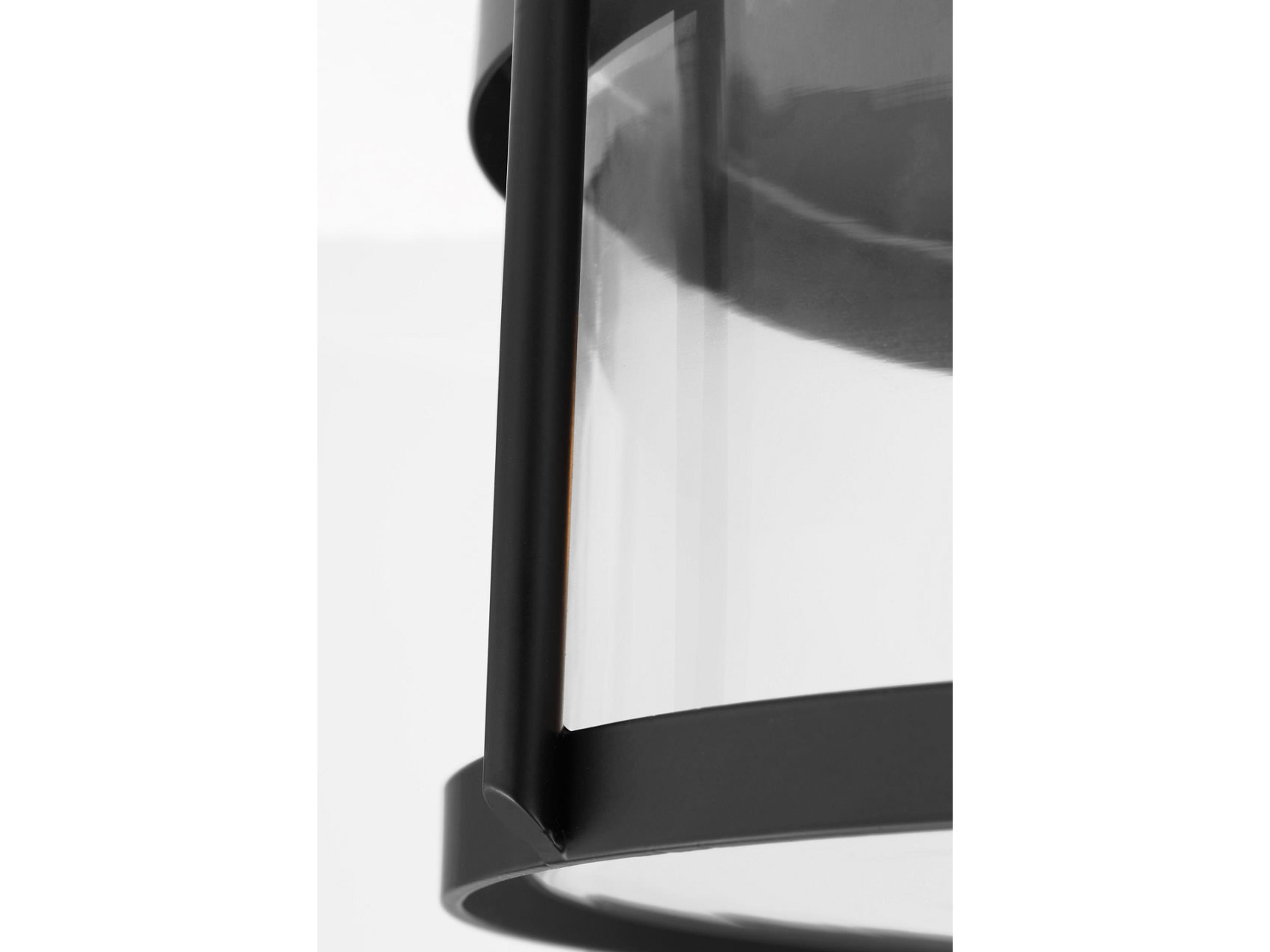 Generation Lighting Lumra 2-Light Midnight Black Round Flush Mount