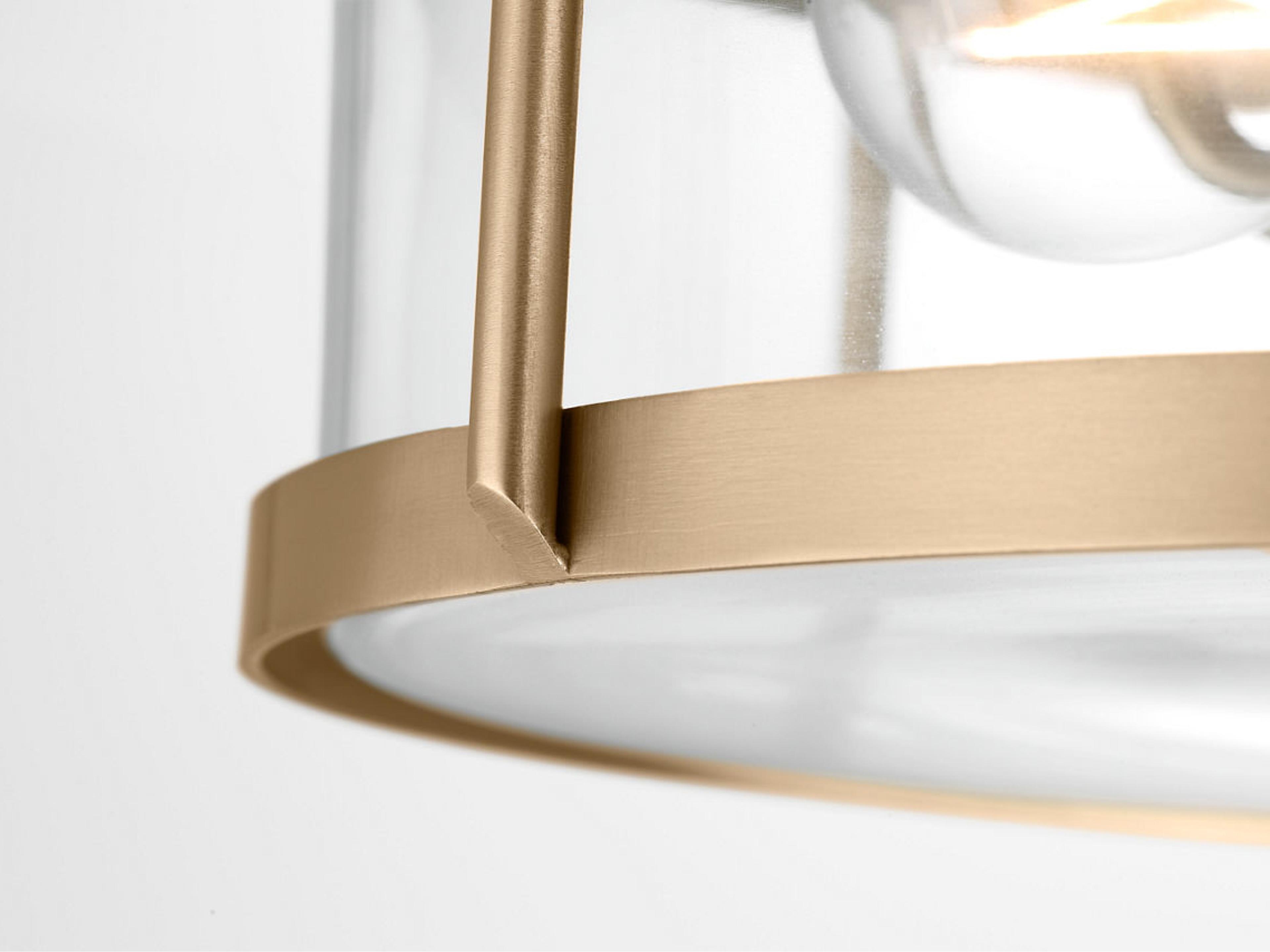 Generation Lighting Lumra 2-Light Satin Brass Round Flush Mount