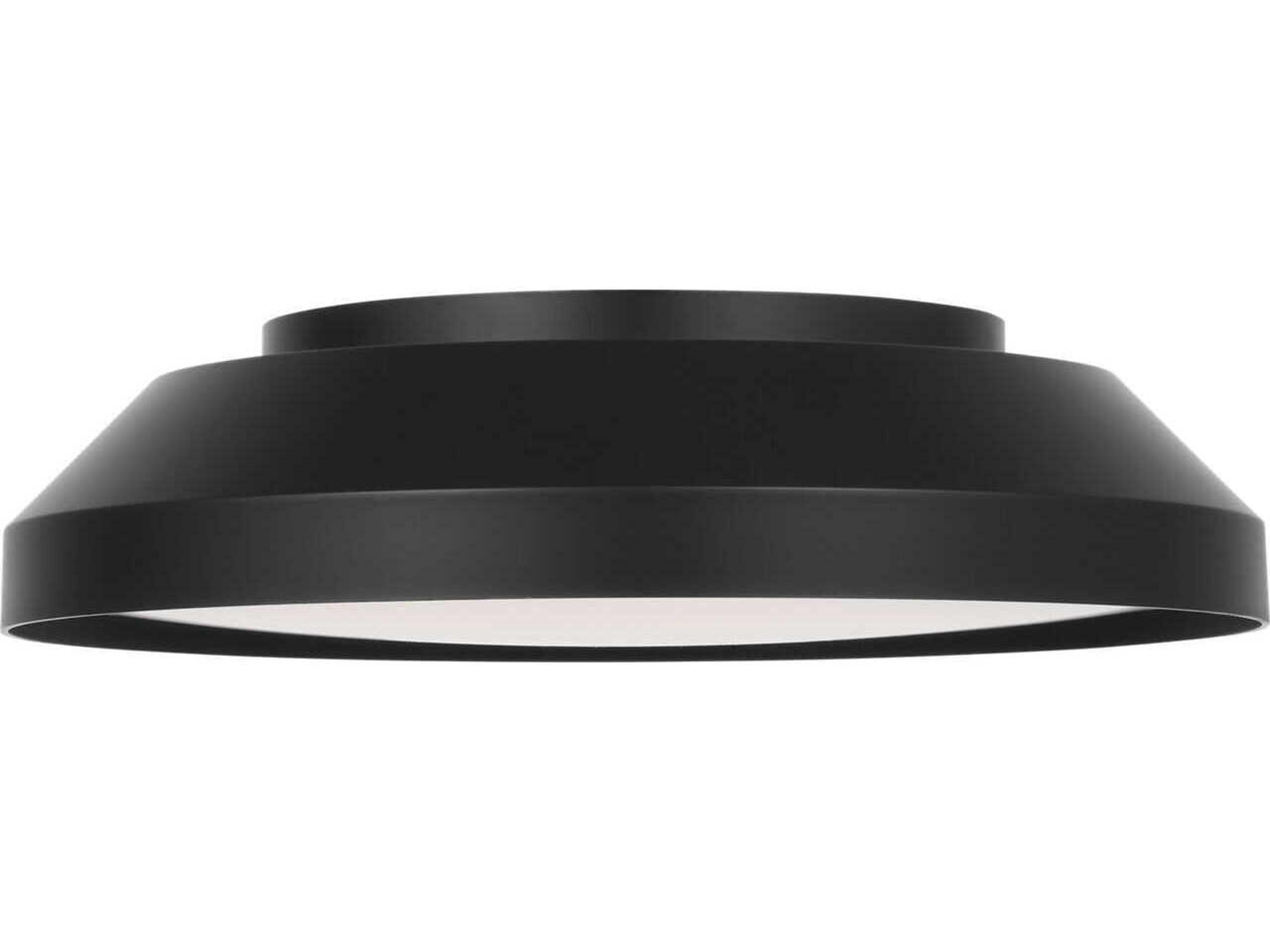 Nevado Midnight Black Round Flush Mount