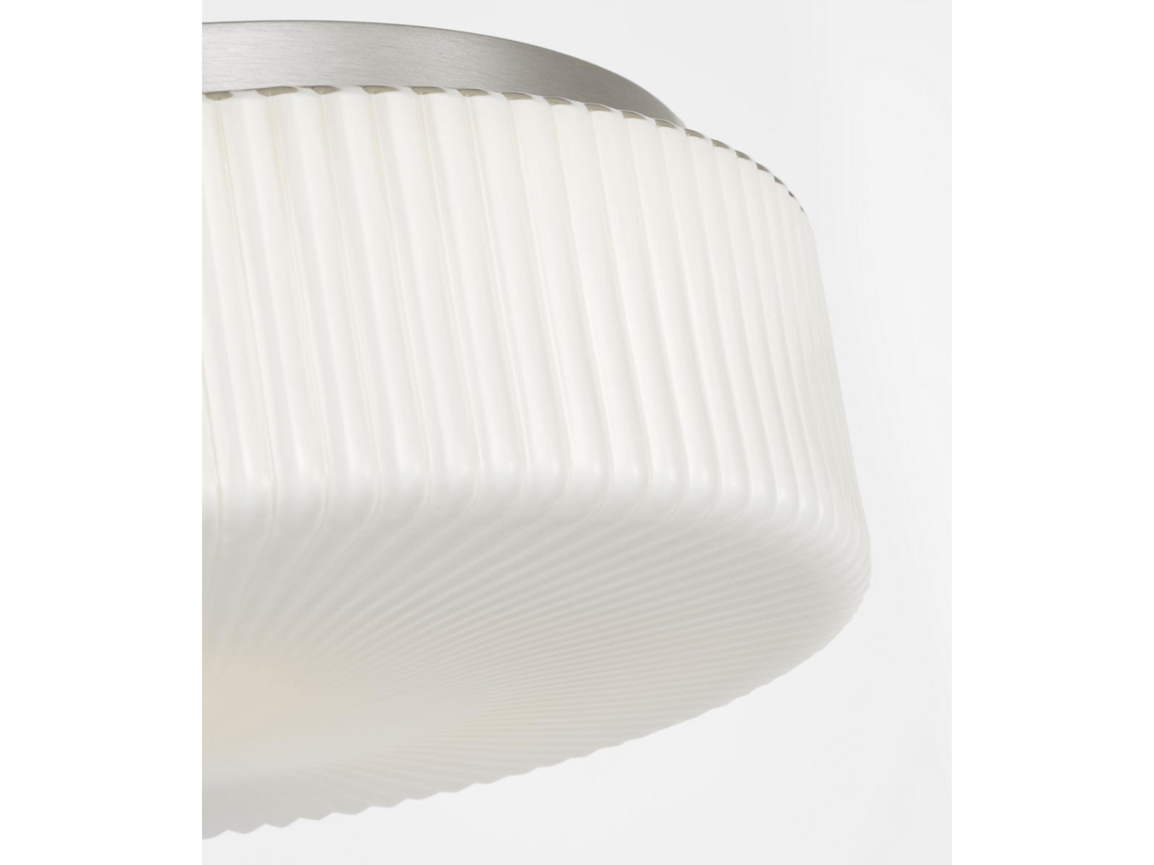 Generation Lighting Axira 2-Light Brushed Nickel White Round Flush Mount