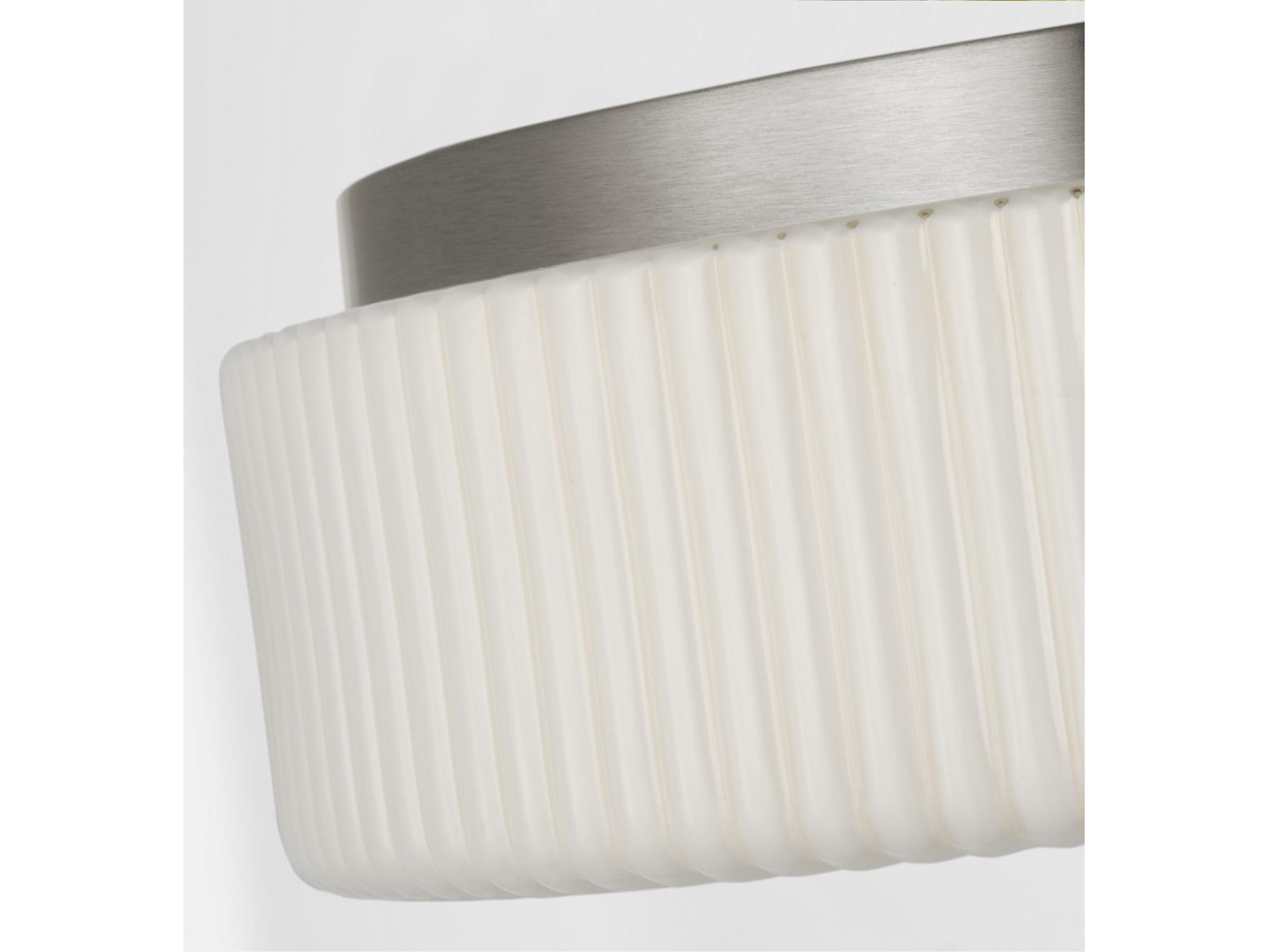 Generation Lighting Axira 2-Light Brushed Nickel White Round Flush Mount