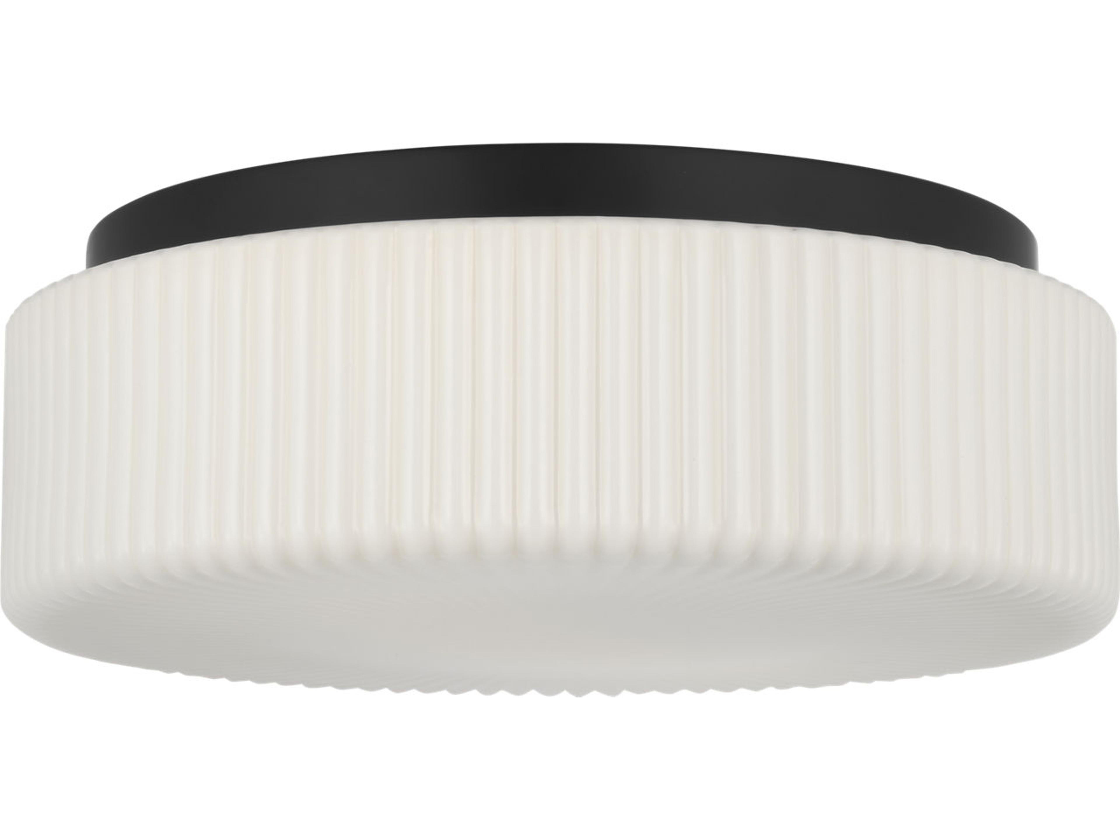 Generation Lighting Axira 2-Light Midnight Black Round Flush Mount