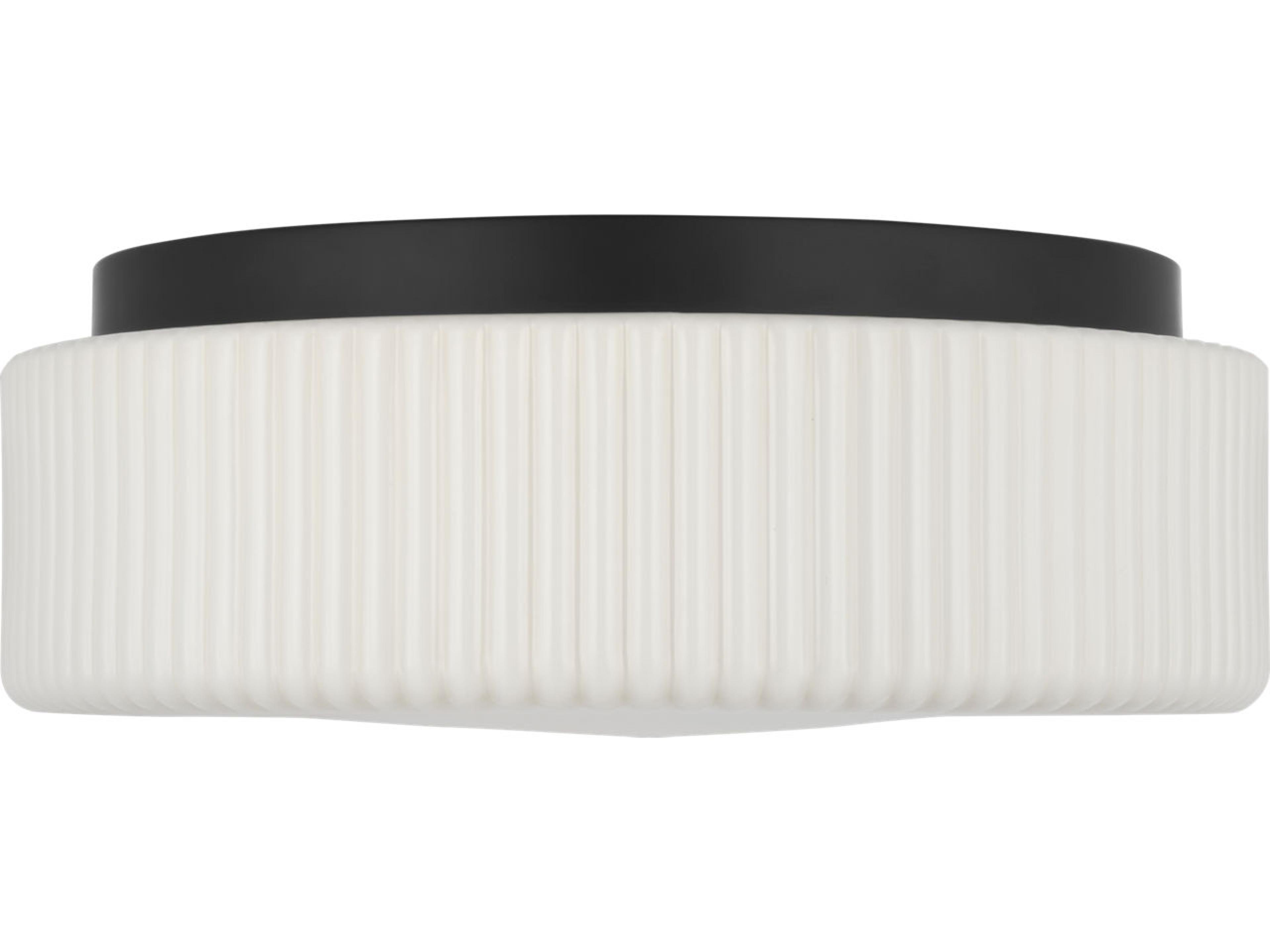 Generation Lighting Axira 2-Light Midnight Black Round Flush Mount