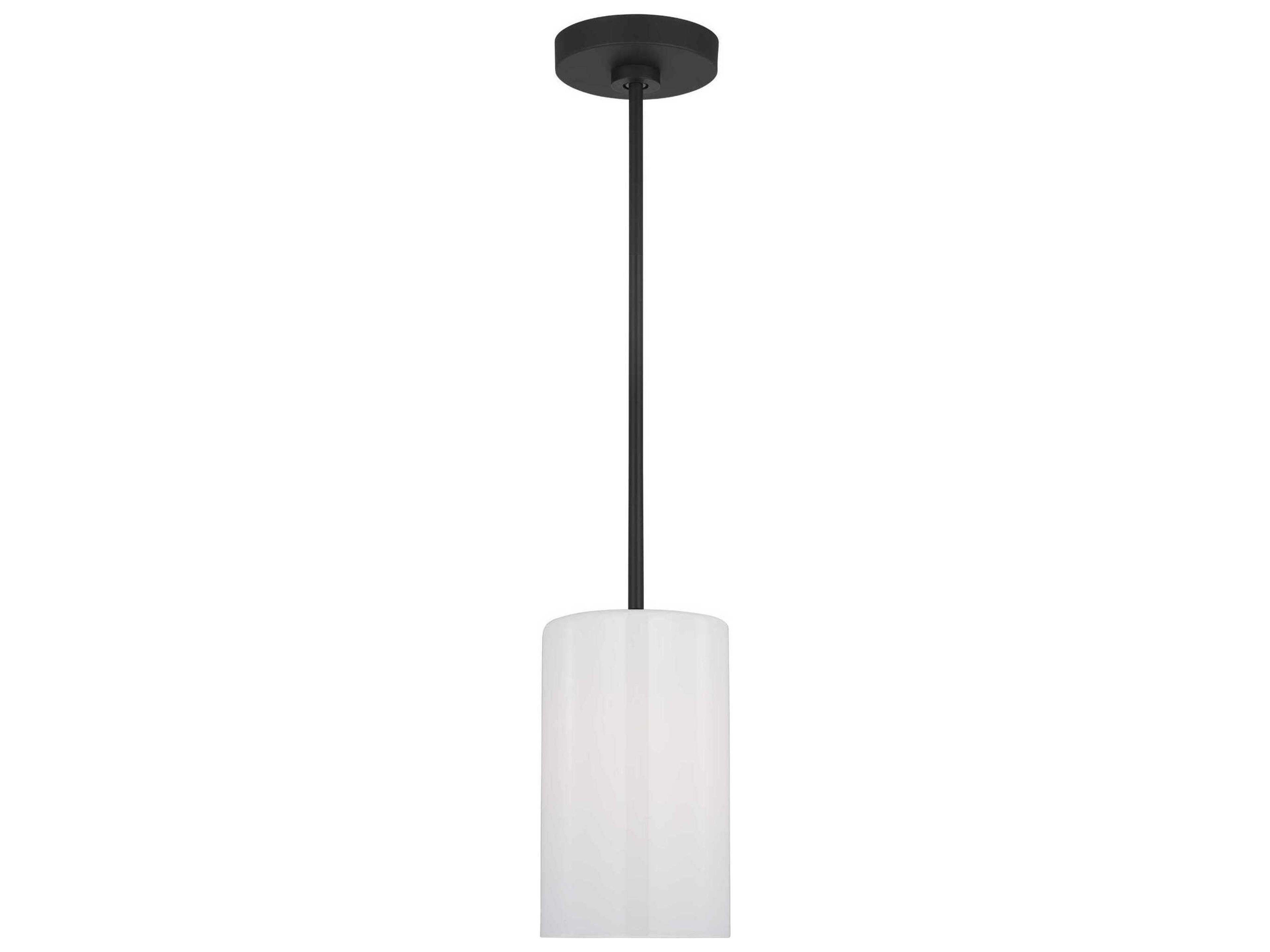 Rhett 1-Light Midnight Black Cylinder Mini Pendant