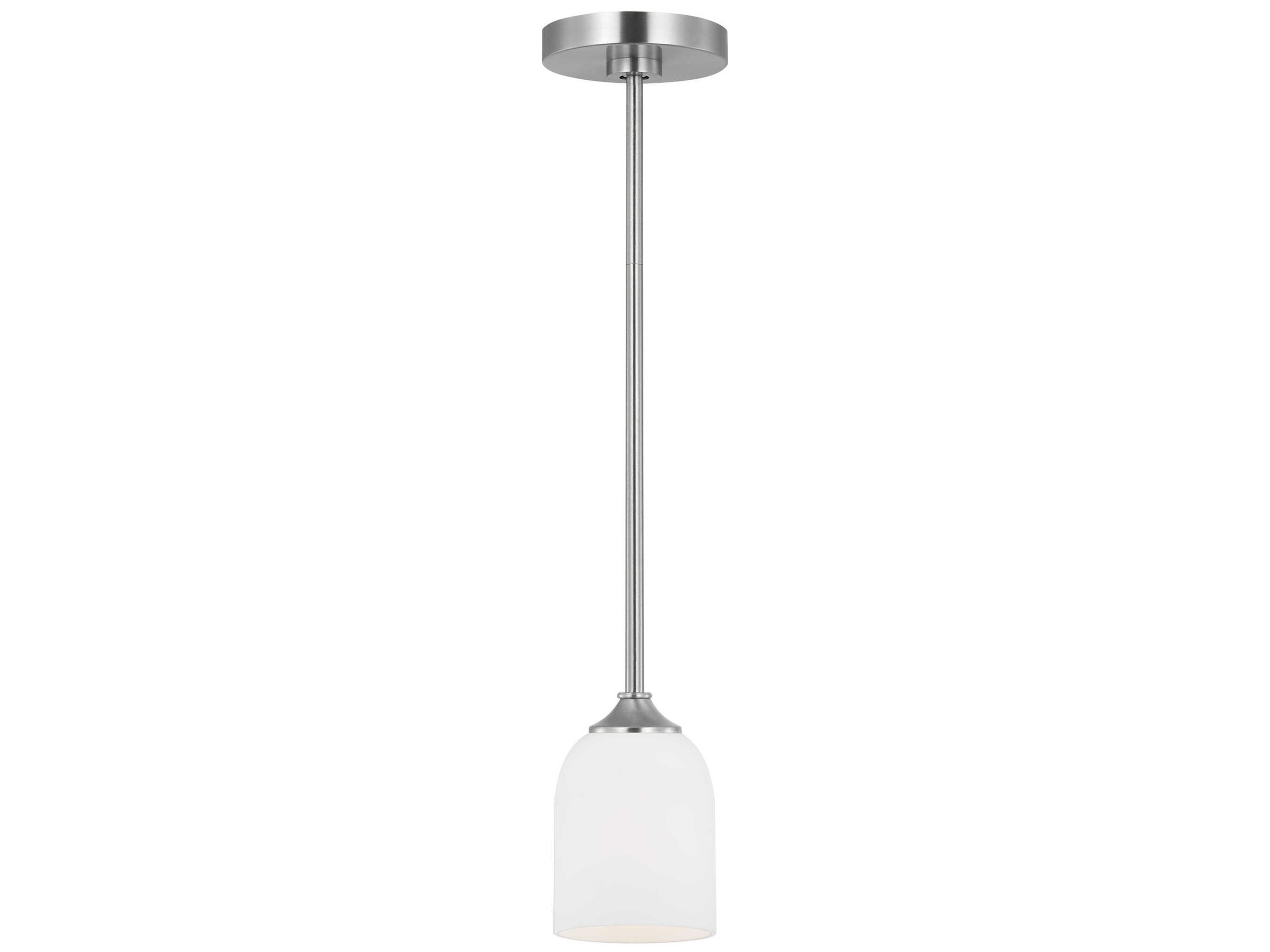 Emile 1-Light Brushed Steel Mini Pendant
