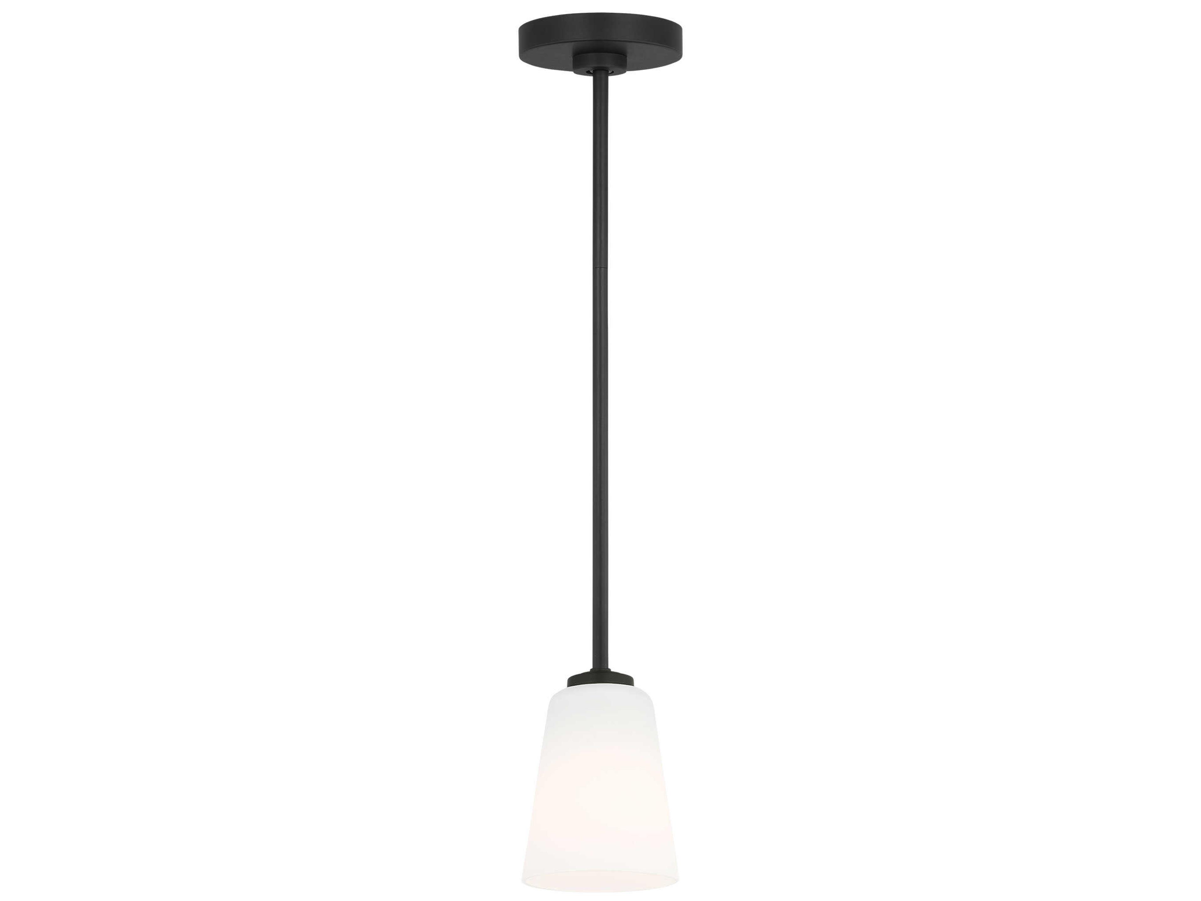 Miles 1-Light Midnight Black Bell Mini Pendant