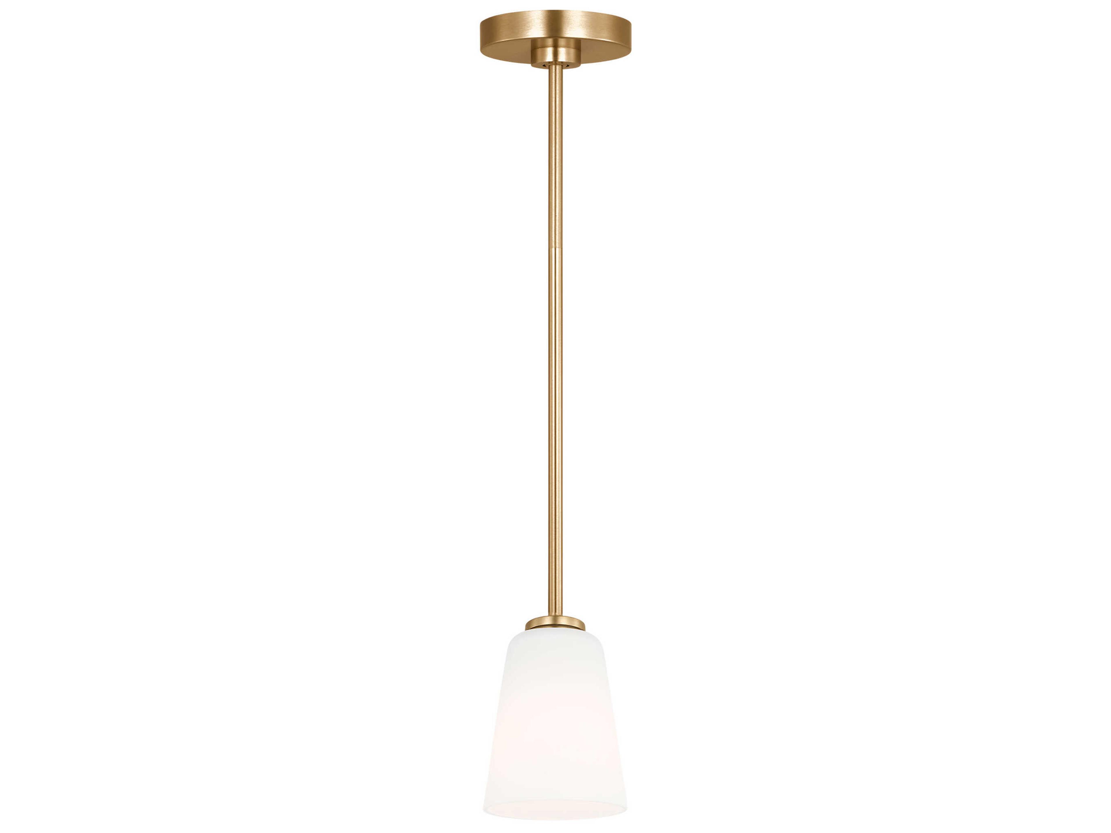 Miles 1-Light Satin Brass Bell Mini Pendant