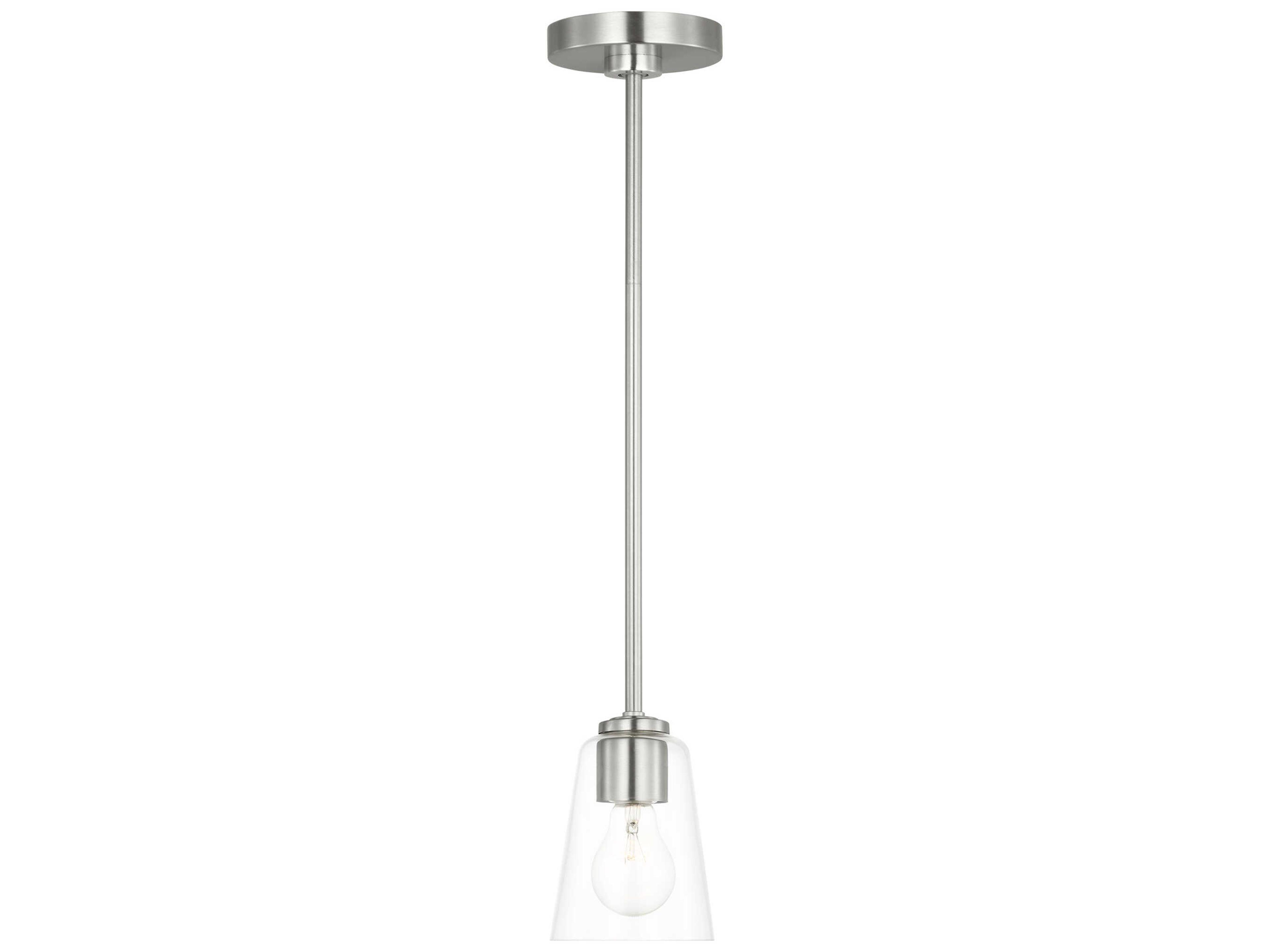 Generation Lighting Miles 1-Light Brushed Nickel Bell Mini Pendant
