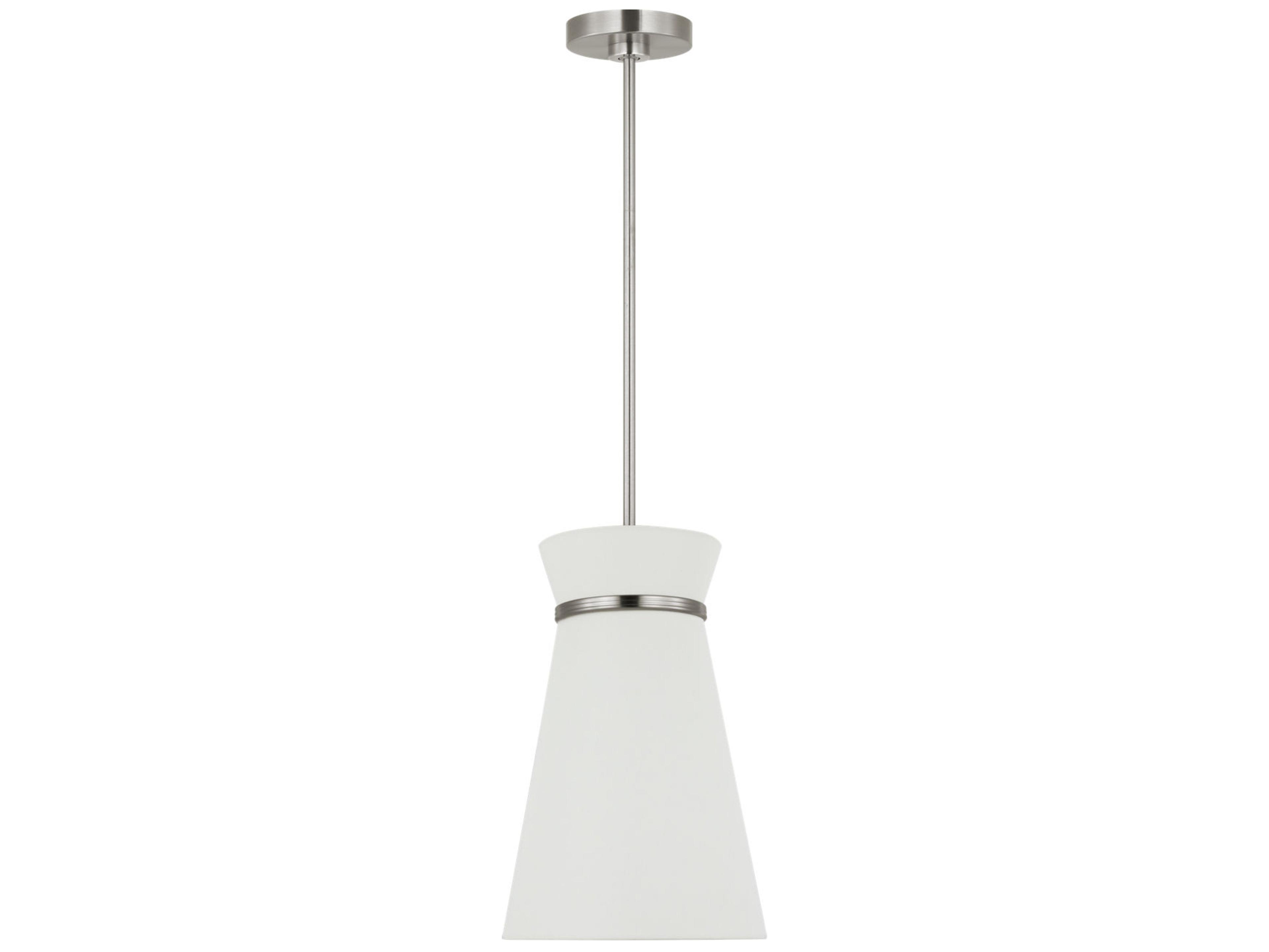 Generation Lighting Fynn 1-Light Brushed Nickel Drum Mini Pendant