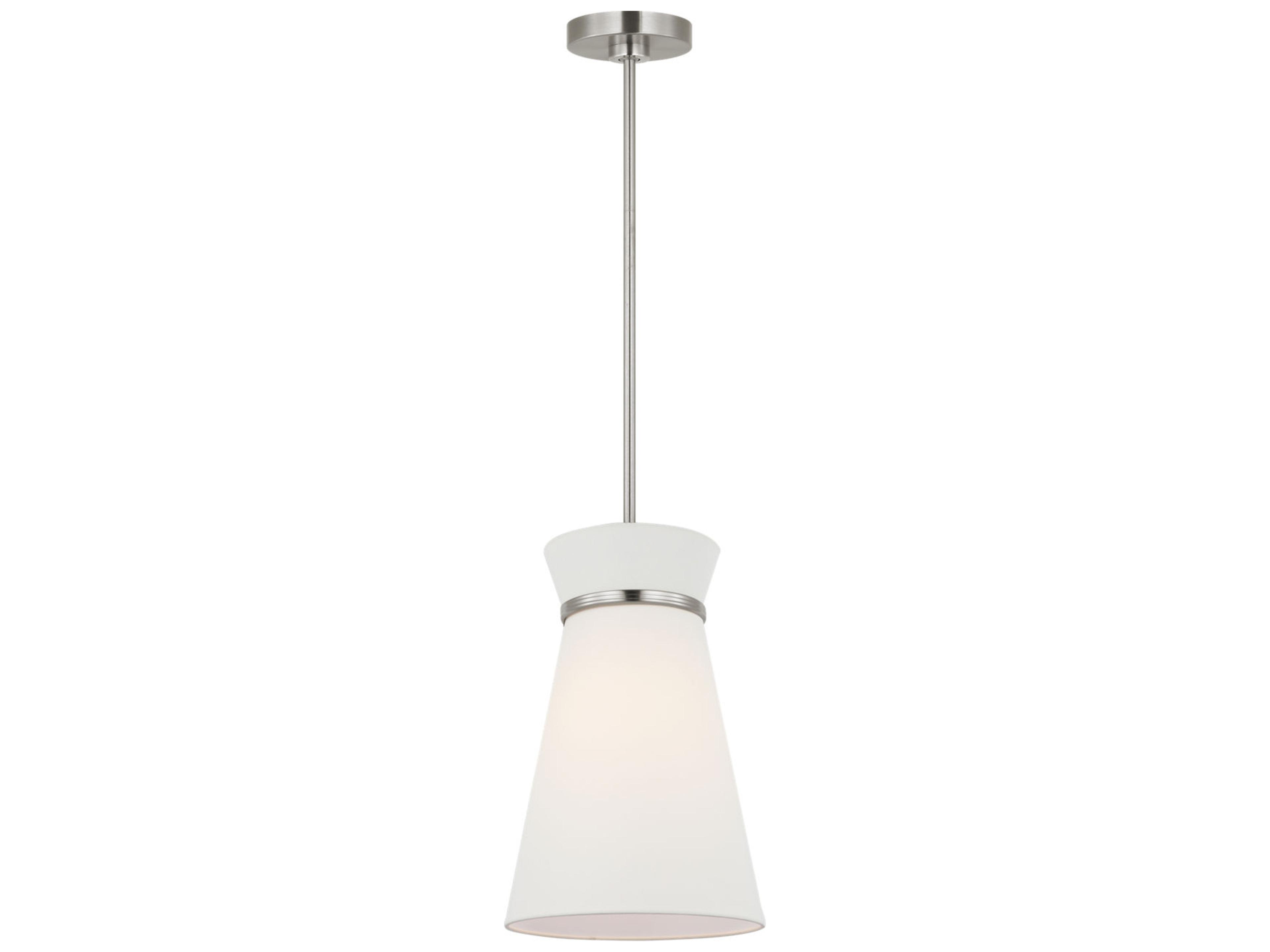 Generation Lighting Fynn 1-Light Brushed Nickel Drum Mini Pendant