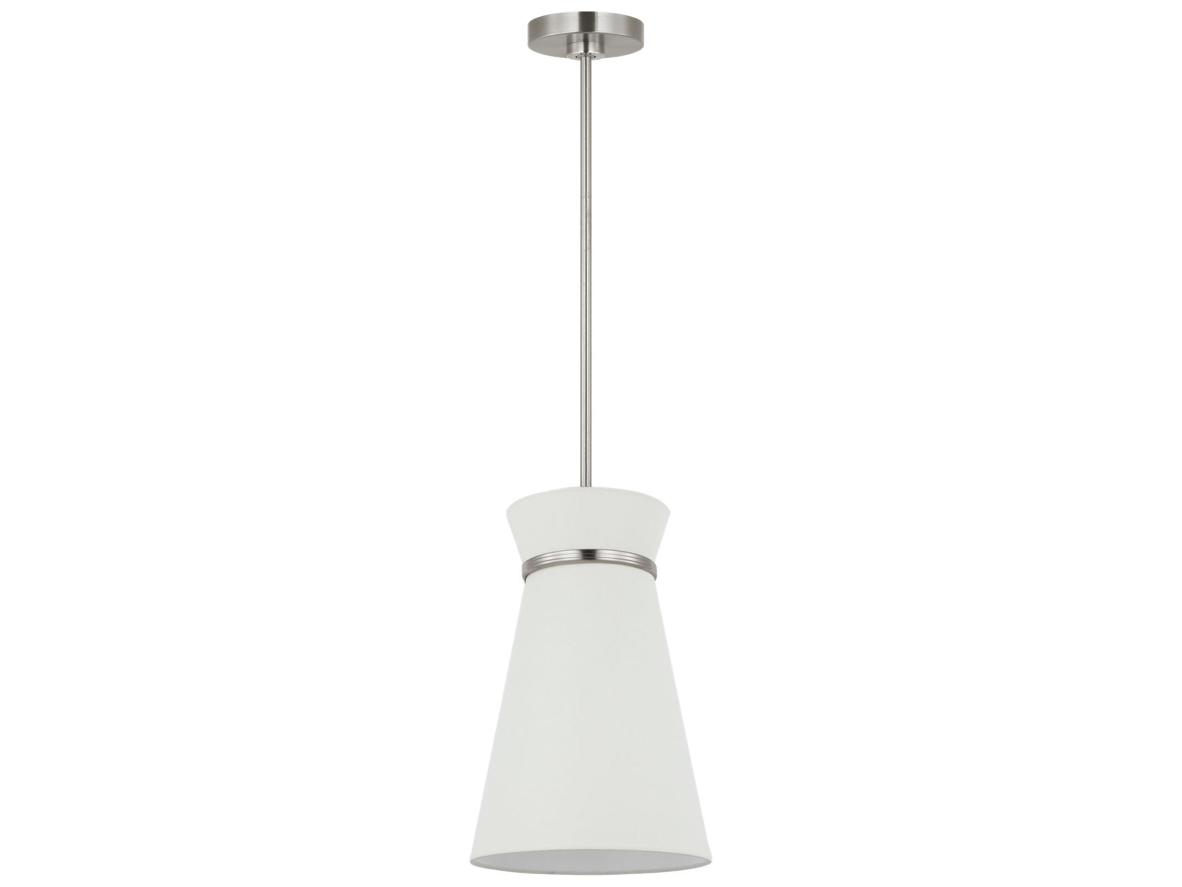 Generation Lighting Fynn 1-Light Brushed Nickel Drum Mini Pendant