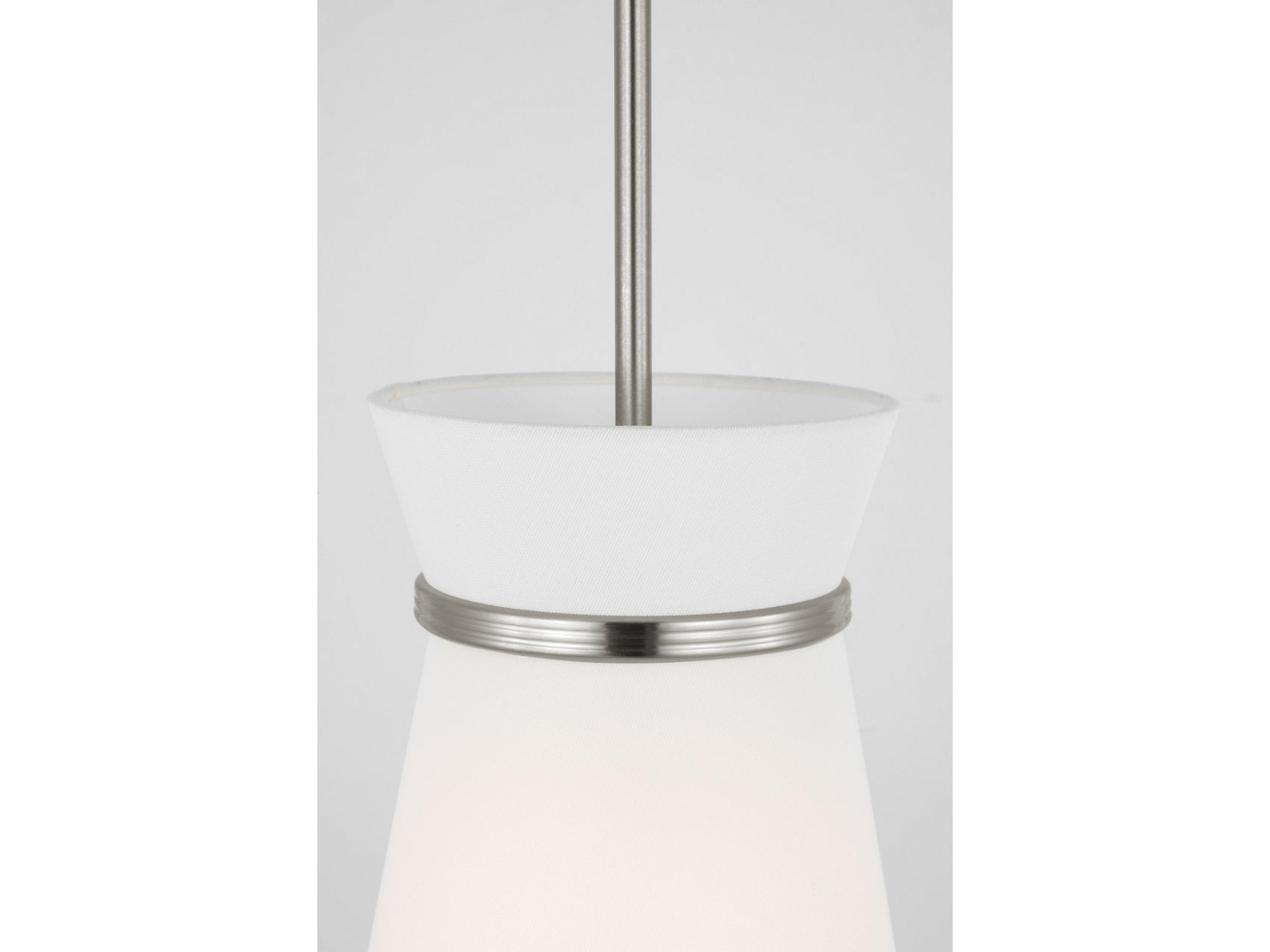 Generation Lighting Fynn 1-Light Brushed Nickel Drum Mini Pendant
