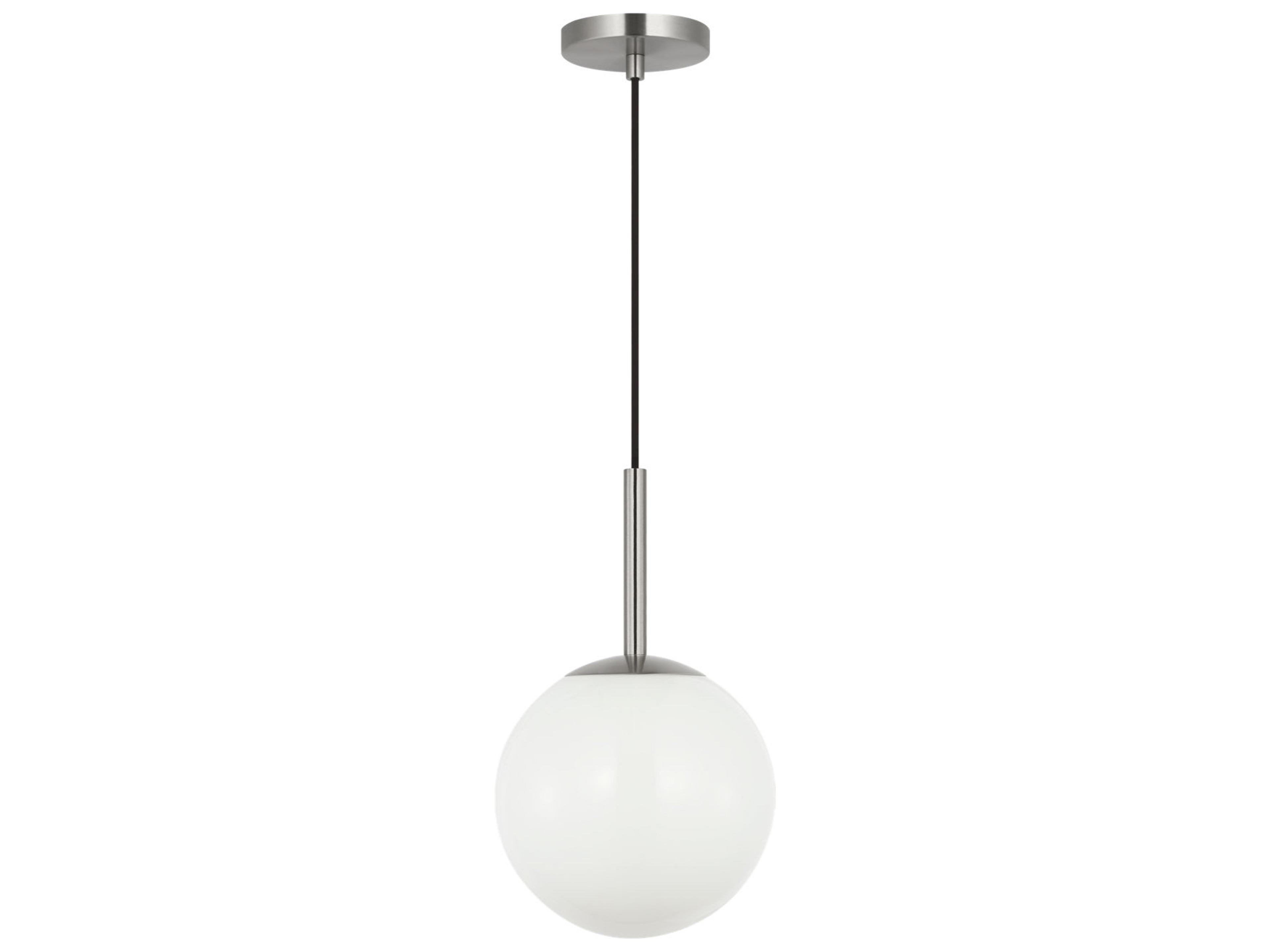 Generation Lighting Nube 1-Light Brushed Nickel White Globe Mini Pendant