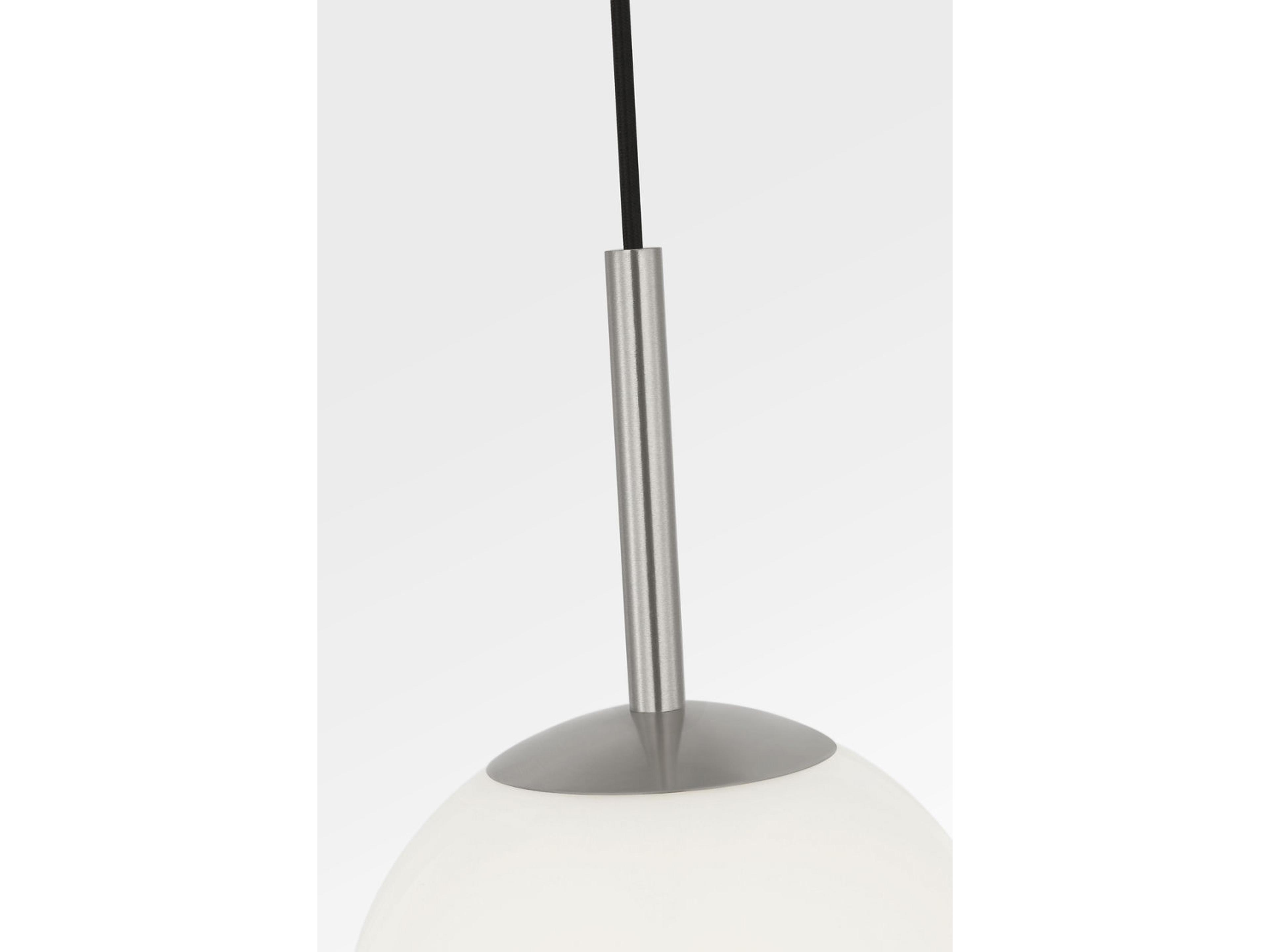Generation Lighting Nube 1-Light Brushed Nickel White Globe Mini Pendant